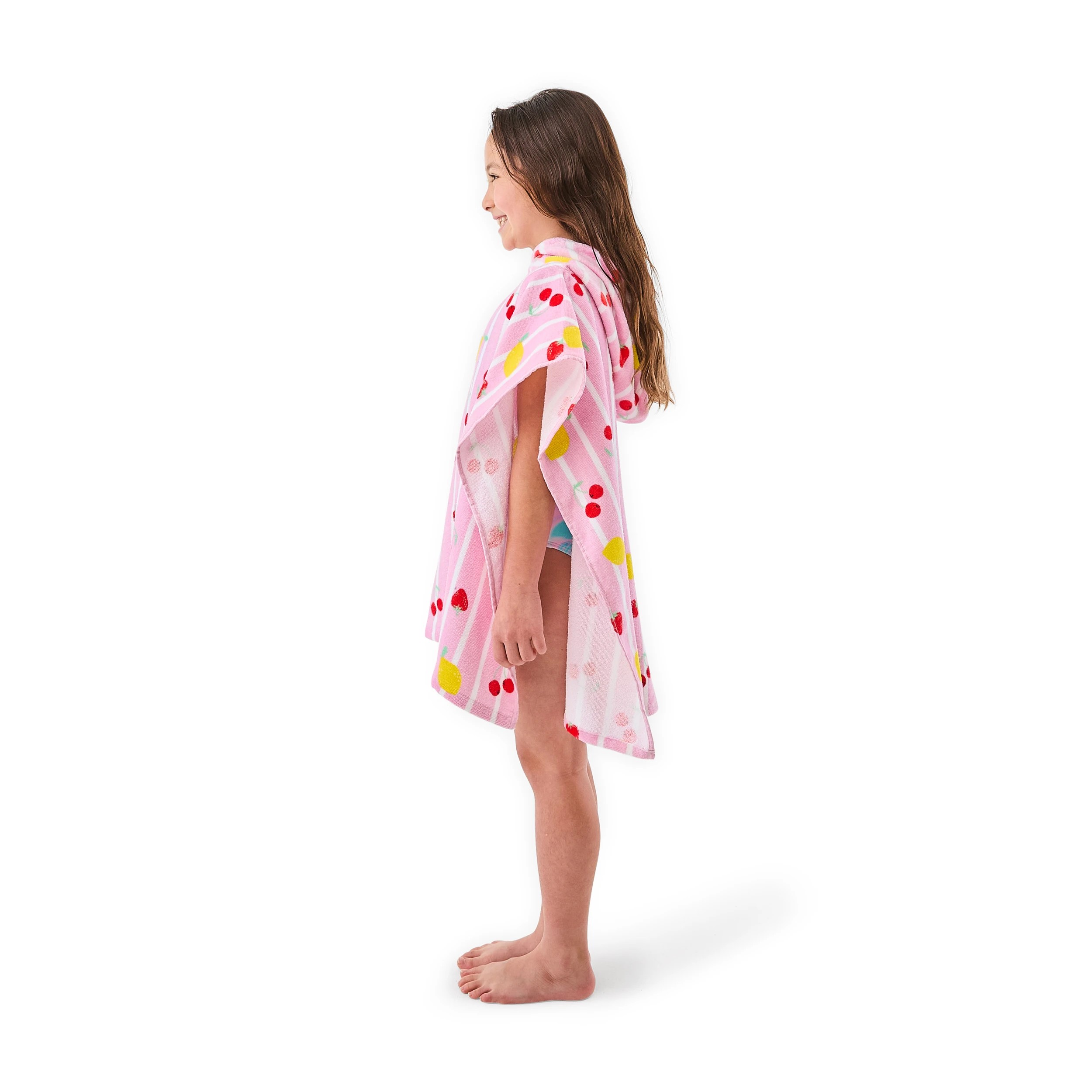 2 Kids Hooded Cotton Beach Towel - Fruits, 2 of 10