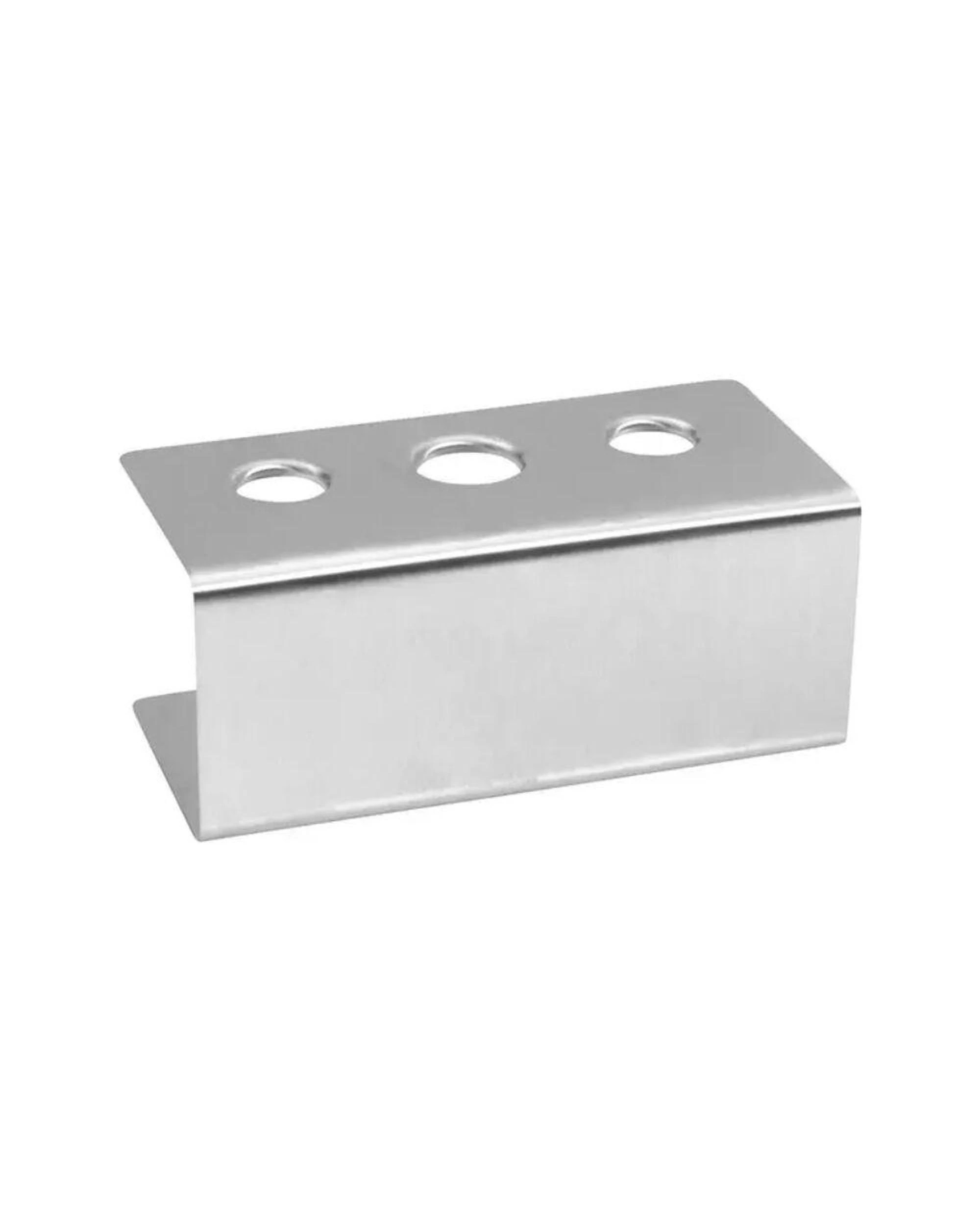 1 Trenton Ice Cream Cone Holder 3 Holes Rectangular Stainless Steel, 1 of 1