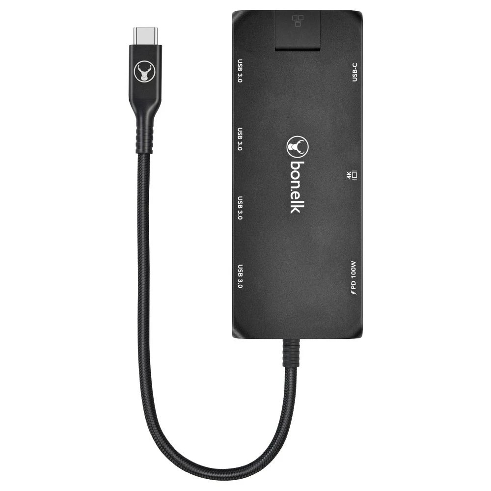 4 Bonelk Long-Life USB-C 8-in-1 Multiport Slim Hub Black, 4 of 7