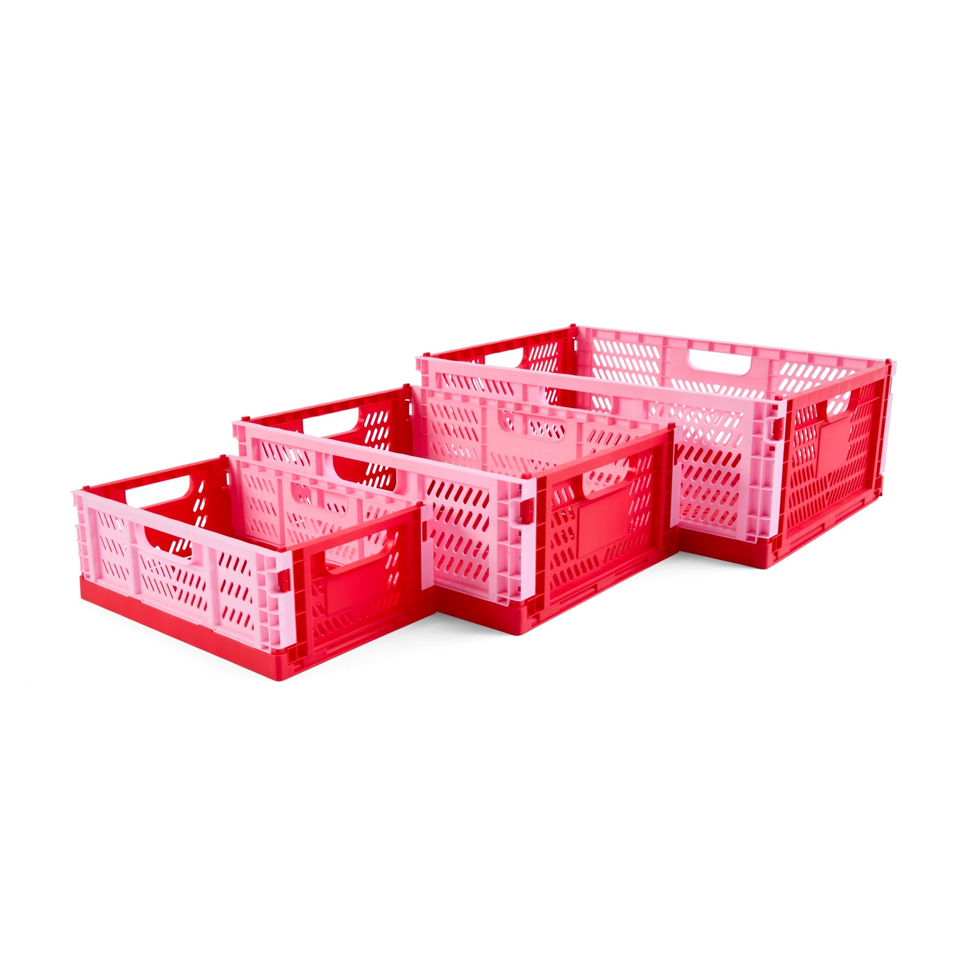 3 5L Collapsible Crate - Small, Red, 3 of 10