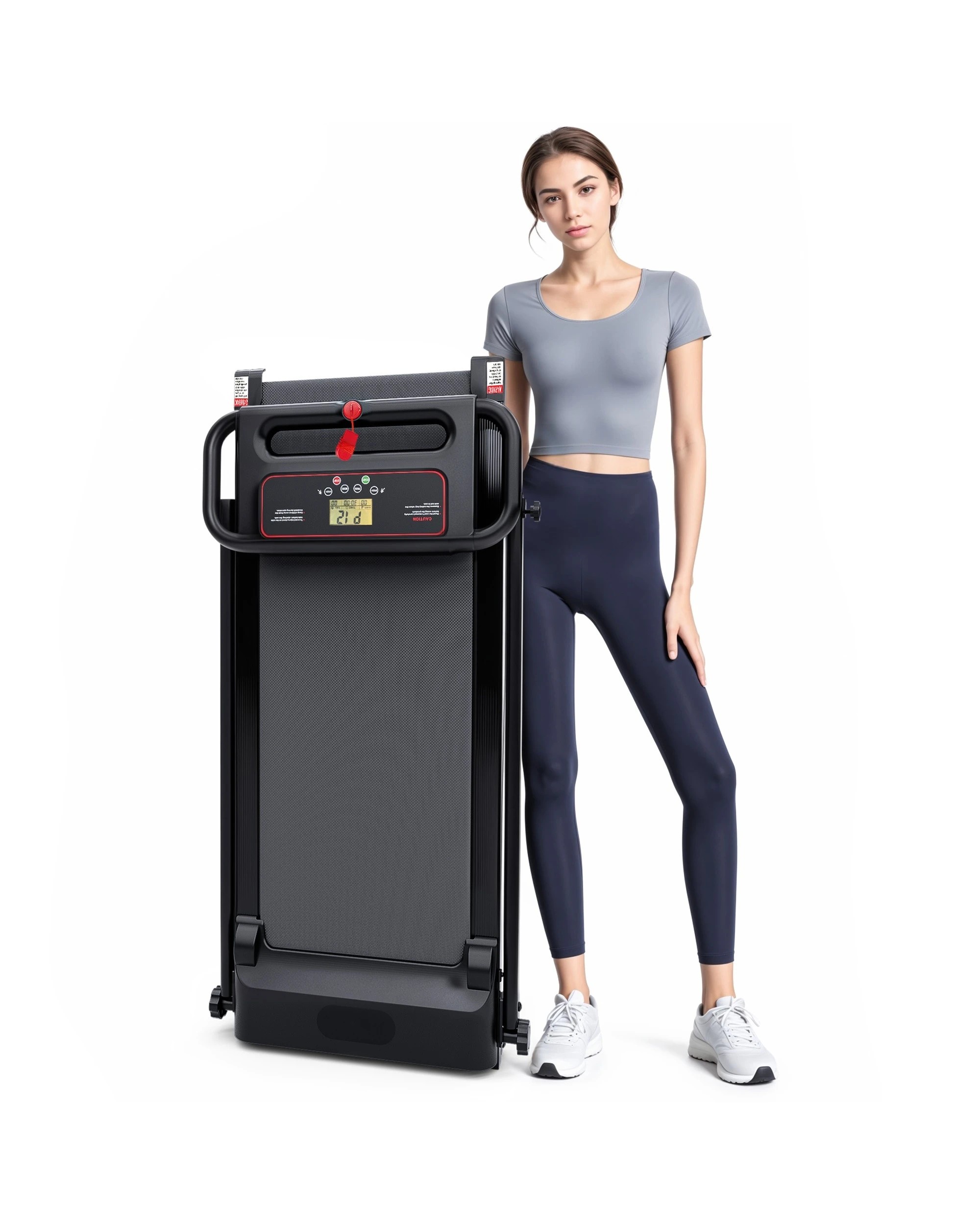 2 Yopower Foldable Treadmill for Home,  Under Desk Walking Pad with Handle, 2 of 7
