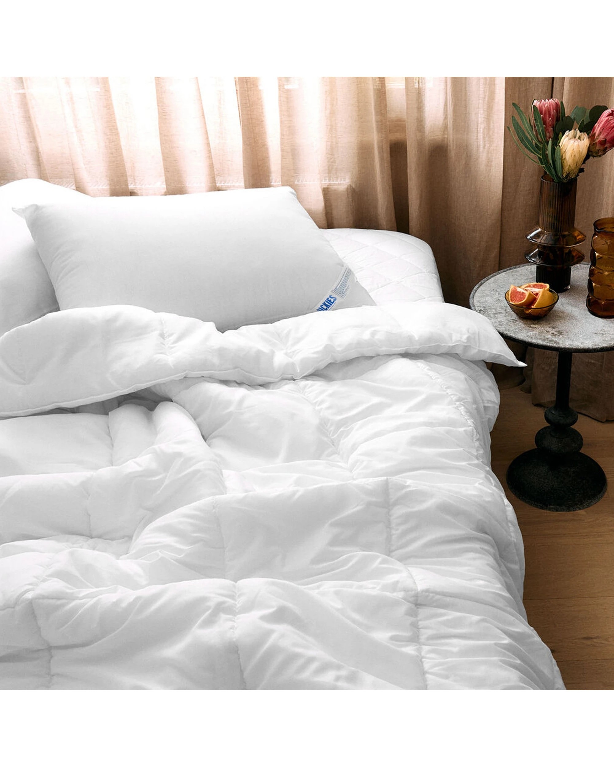 1 Dickies Anti-Microbial Cotton Polyester Blend Quilt - King Bed - White, 1 of 4