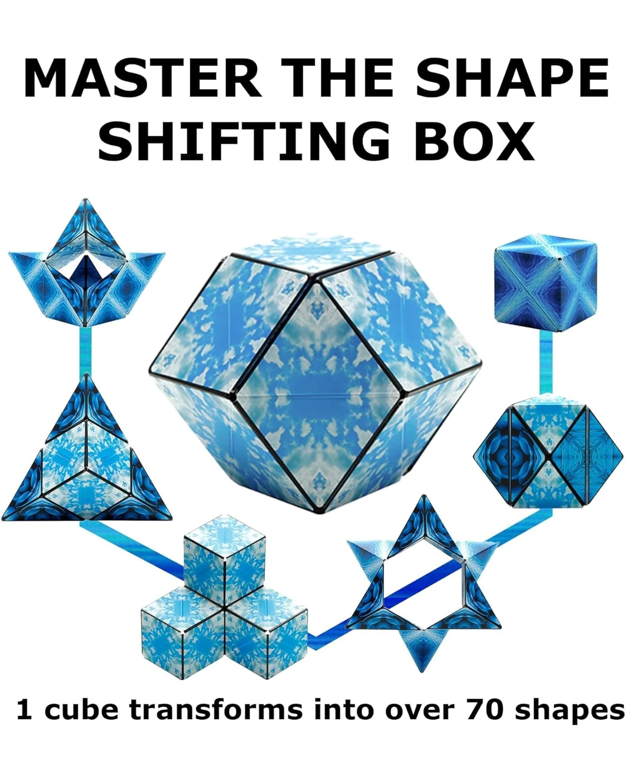 3 Shashibo Shape Shifting Box - Blue Planet, 3 of 6