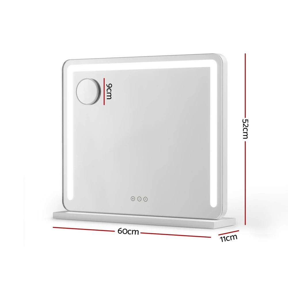 2 Embellir Makeup Mirror 60x50cm Hollywood Vanity with LED Light Tabletop - Multi, 2 of 6