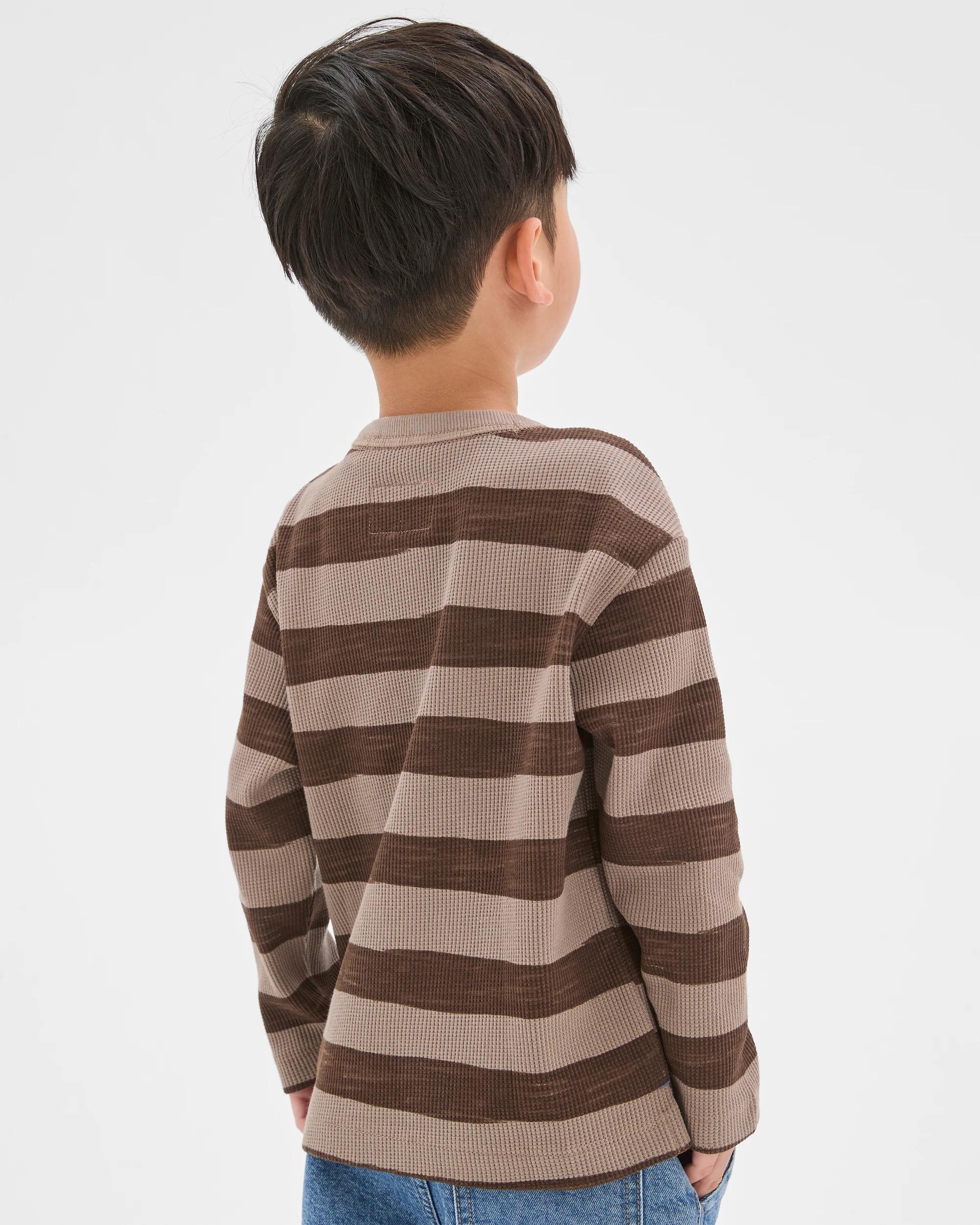 5 Target Kids Australian Cotton Long Sleeve Stripe T-Shirt BROWN, 5 of 8