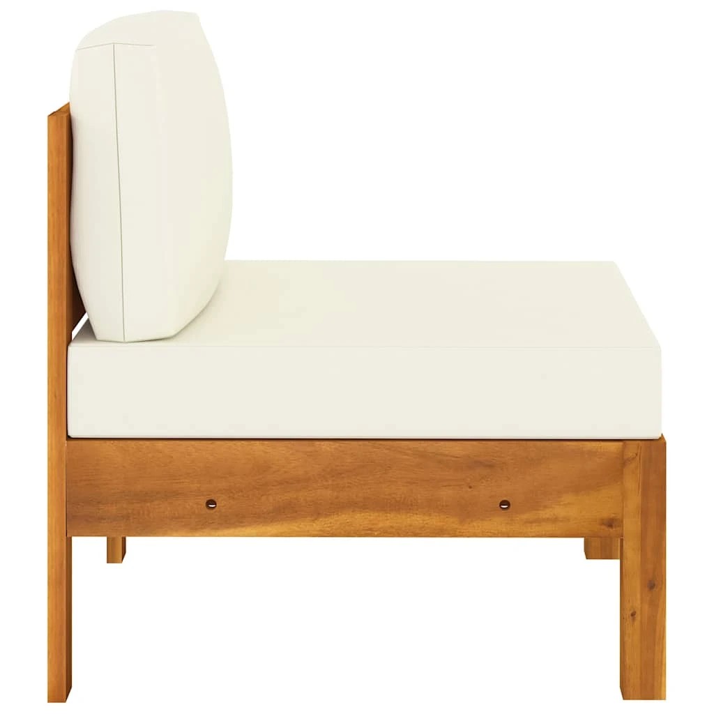 6 Vidaxl Garden Sofa Wooden Garden Sofa, Wooden Garden Sofas - White, 6 of 8
