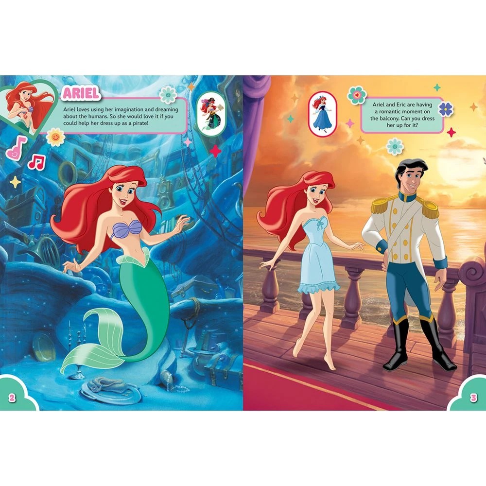 2 Scholastic Sticker Dressing Book Disney Princess, 2 of 4