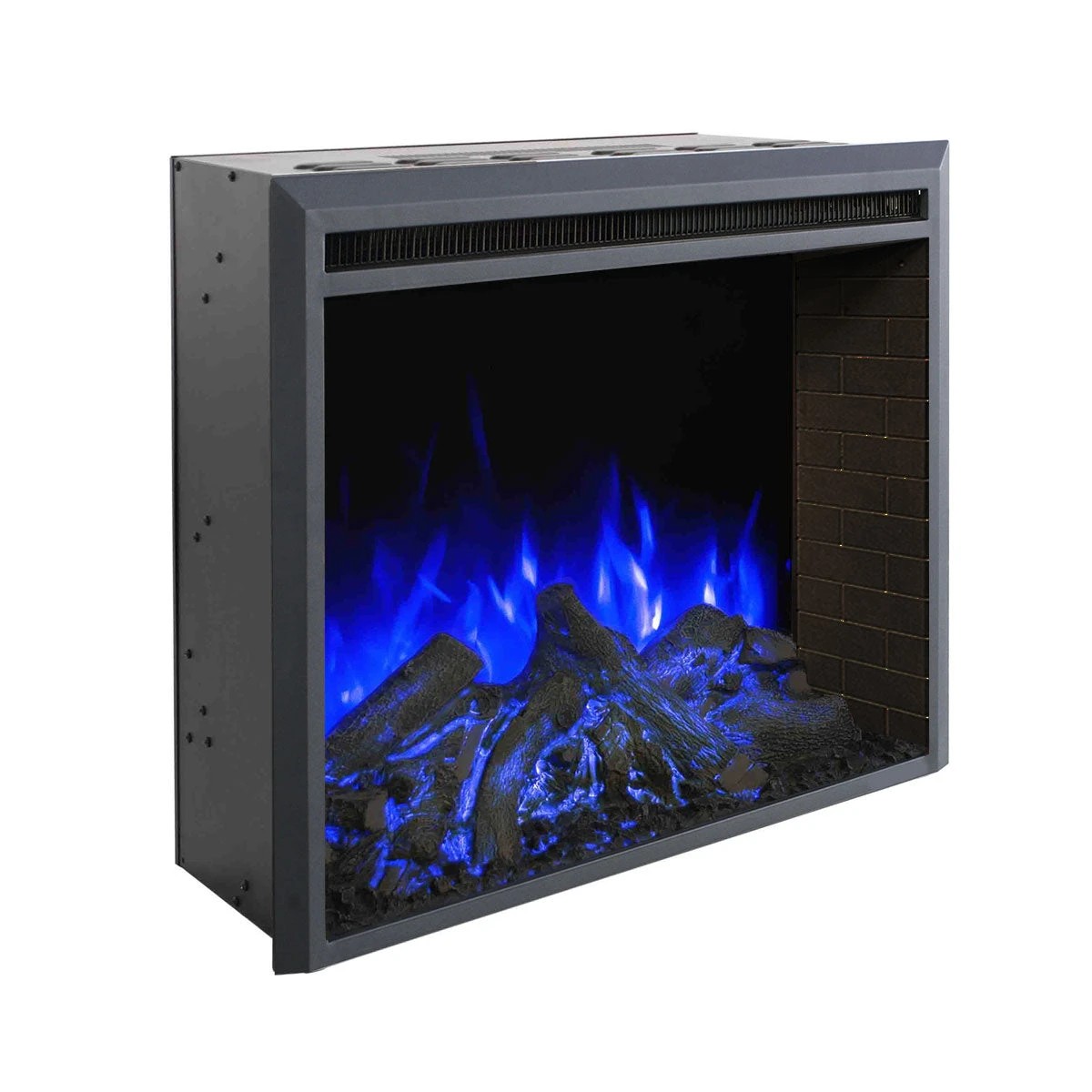 3 Moda Living Hudson Electric Fireplace Heater White Mantel Suite with Starlight Insert - White, 3 of 5