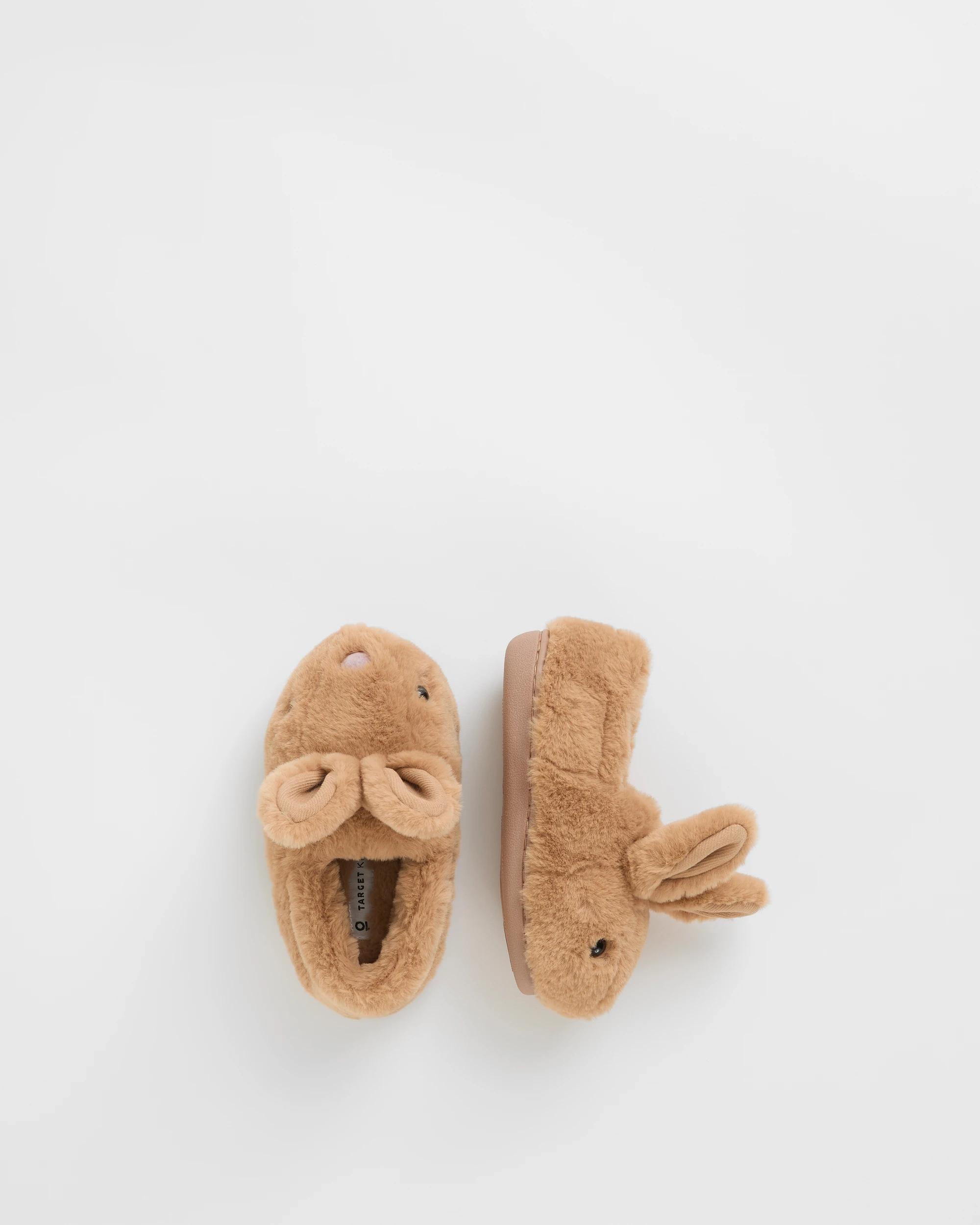 3 Target Kids Novelty 3D Bunny Slippers TAN, 3 of 4