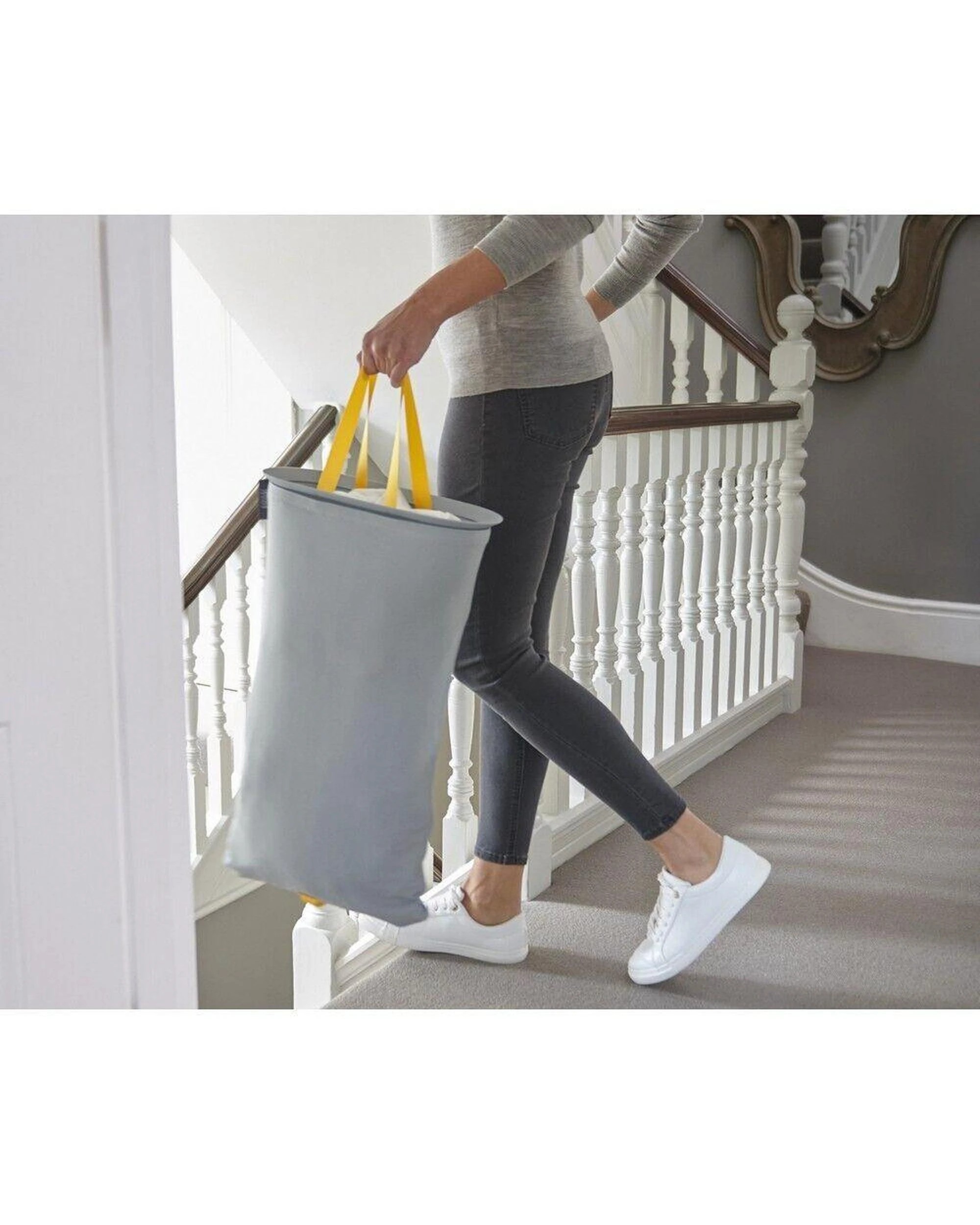 4 Joseph Joseph Tota 60L Laundry Separation Basket Grey 50001, 4 of 9