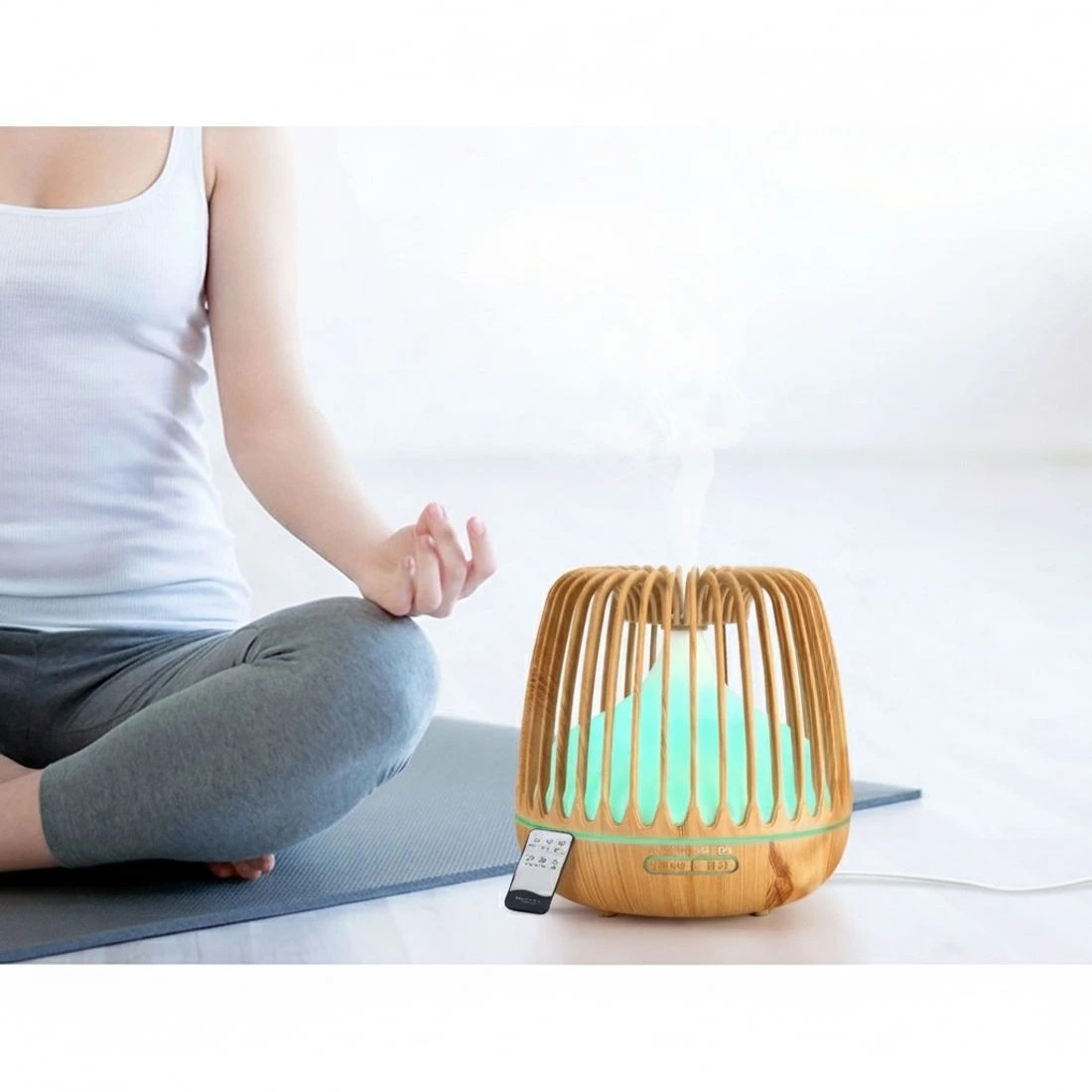 4 Devanti Aroma Diffuser Aromatherapy Remote 500ml - Natural, 4 of 6