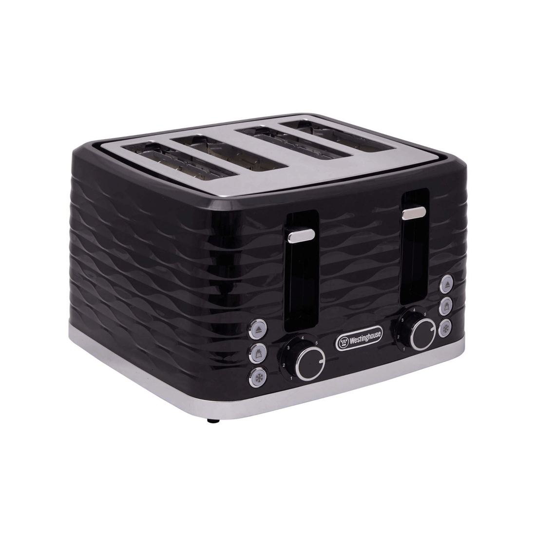 7 Westinghouse 1.7l Kettle & 4 Slice Toaster Pack Black/silver Wave Pattern
 - Black, 7 of 10
