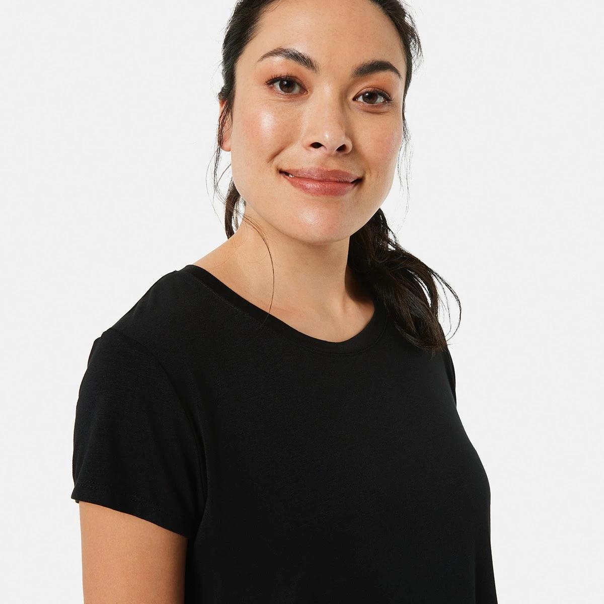 4 Active Womens Short Sleeve Mesh T-shirt BLACK, 4 of 6