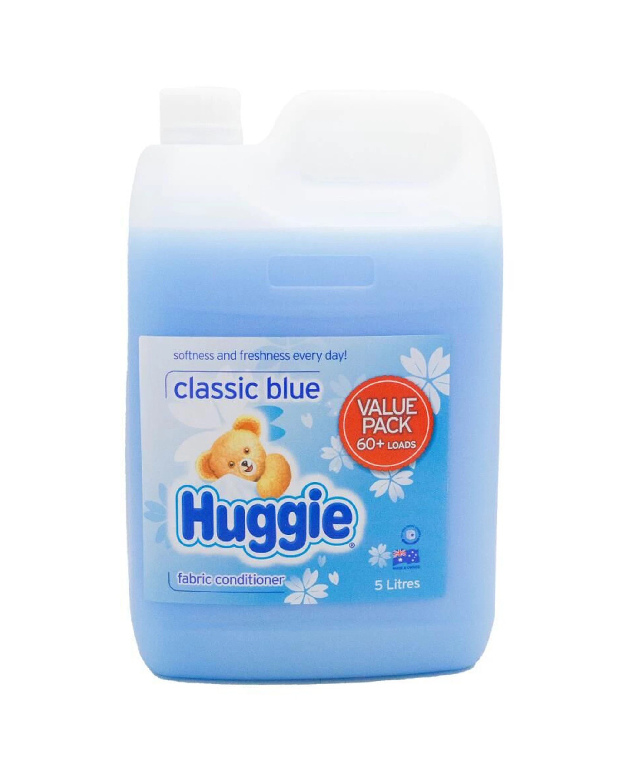 2 Huggie 4PK Liquid Fabric Conditioner Softener Classic 5L 60+ Loads - Blue, 2 of 3
