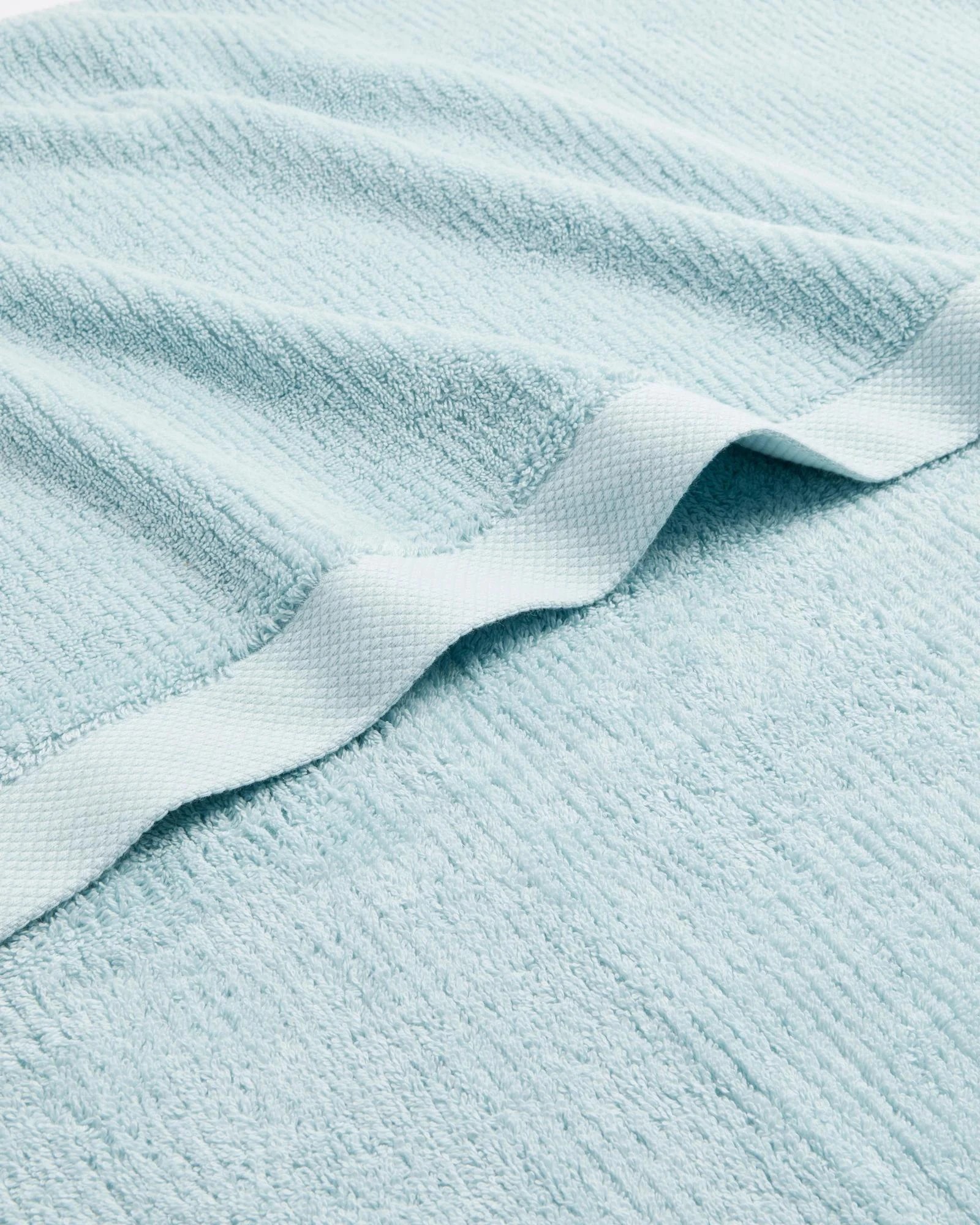 2 Target Australian Cotton Ribbed Bath Sheet - Piper - Blue, 2 of 3