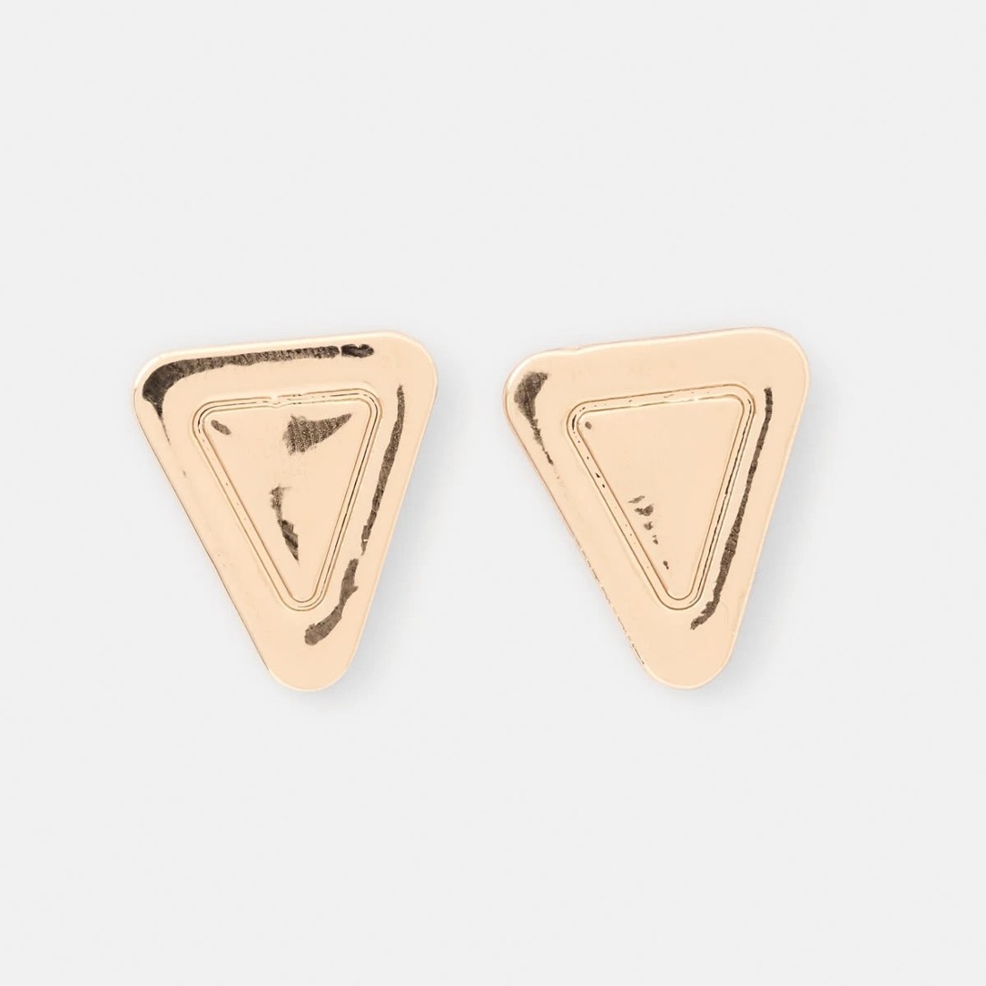 1 Triangle Stud Earrings - Gold Tone, 1 of 5