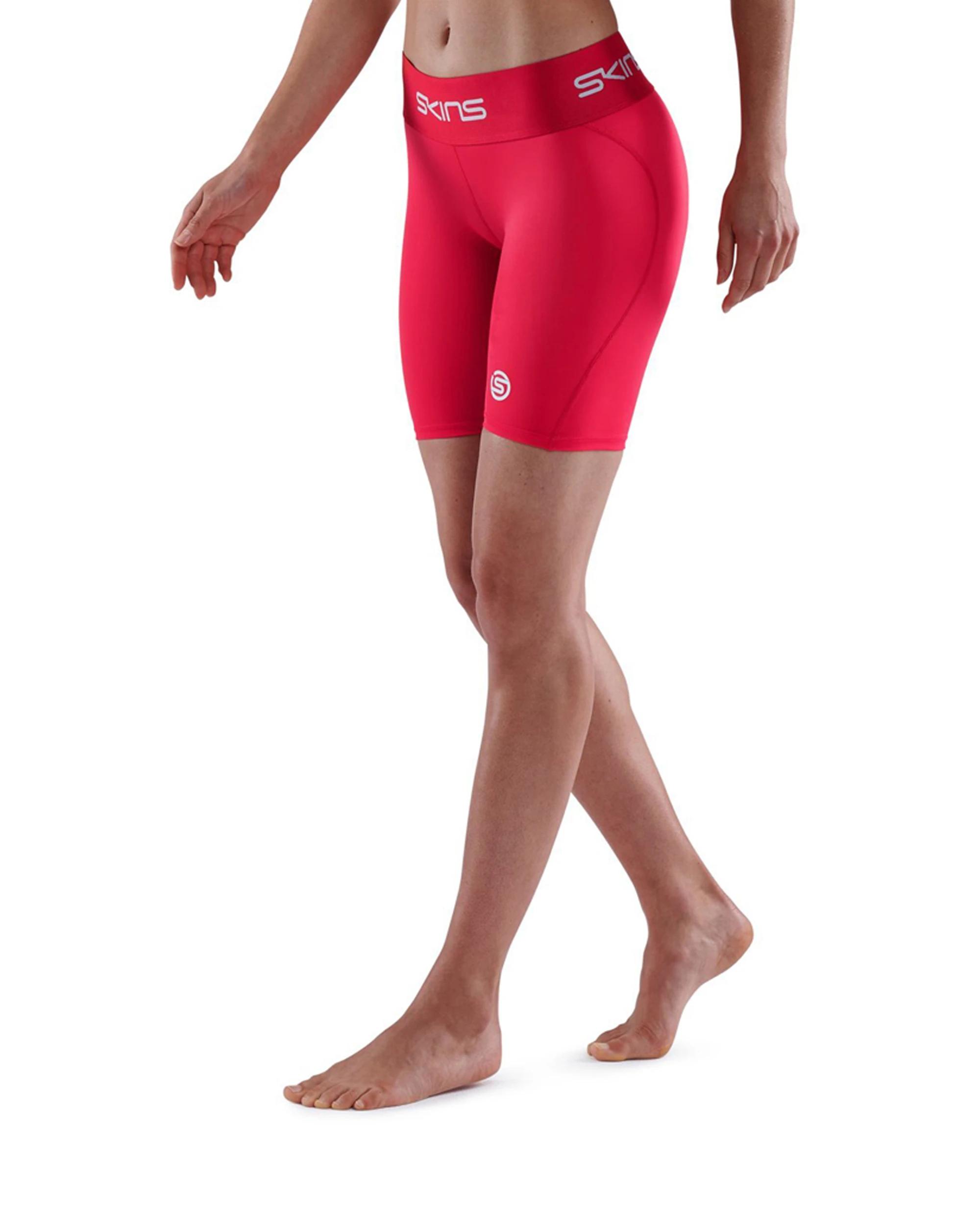 1 SKINS Compression Women's Series-1 Activewear Half Tight RED, 1 of 4