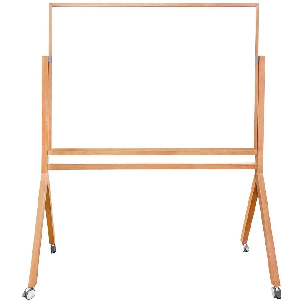 1 J.Burrows Mobile Magnetic Whiteboard 1178x878mm Pine Frame, 1 of 5