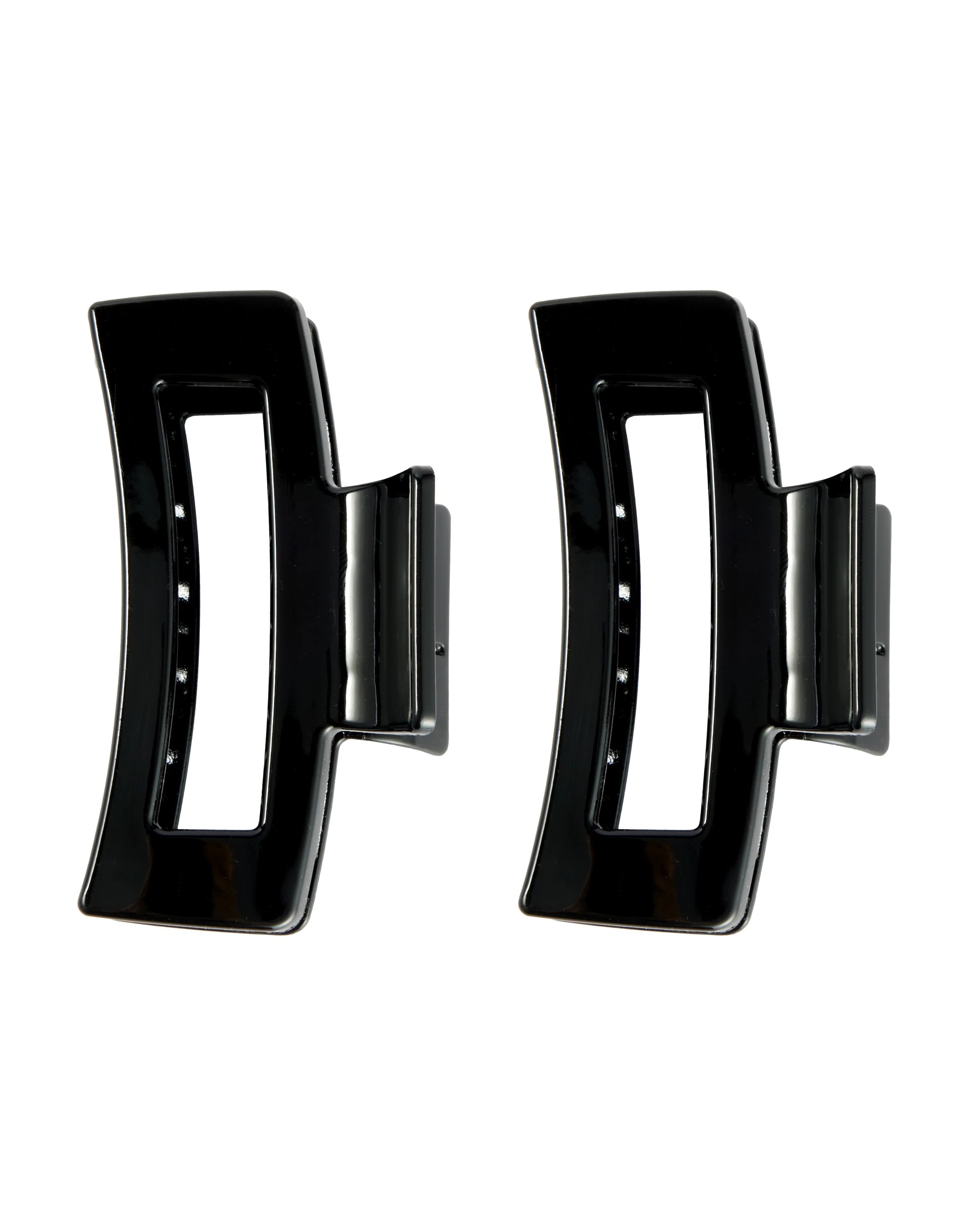 1 OXX Haircare 2 Piece Claw Clips - Black, 1 of 3