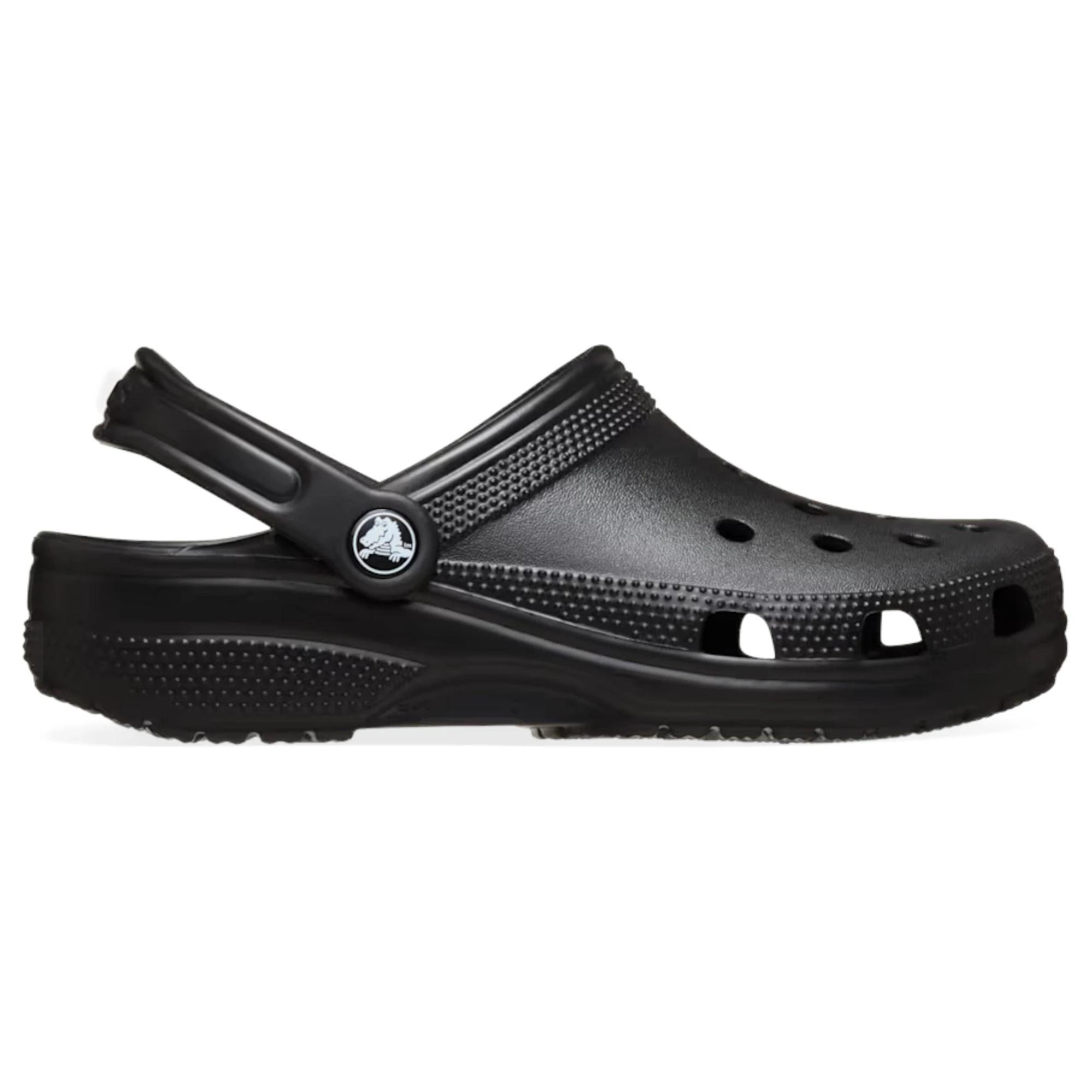 1 Crocs Unisex Classic Clog Sandals Black, 1 of 6