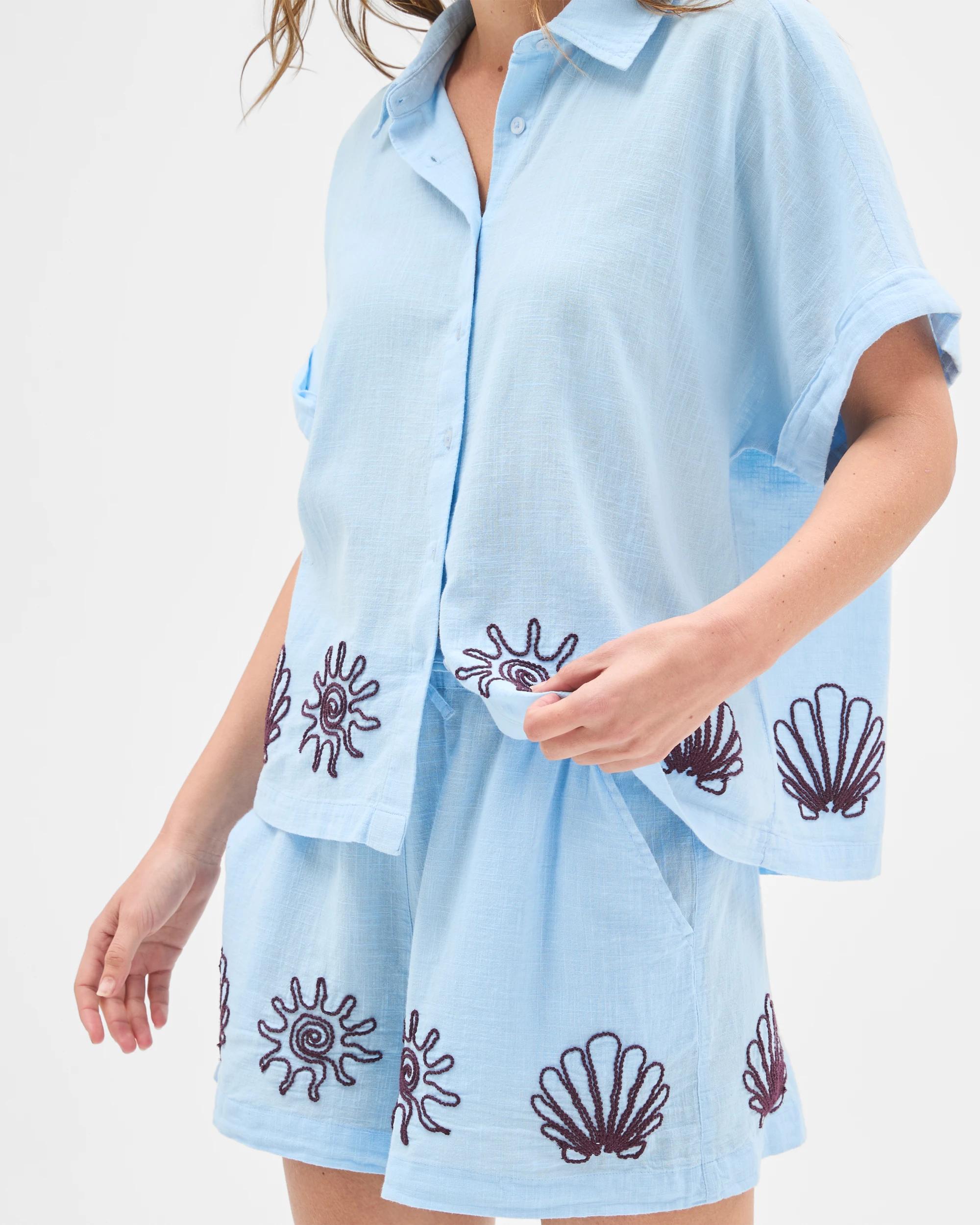 3 Target Woman Resort Cord Detail Shorts BLUE, 3 of 6