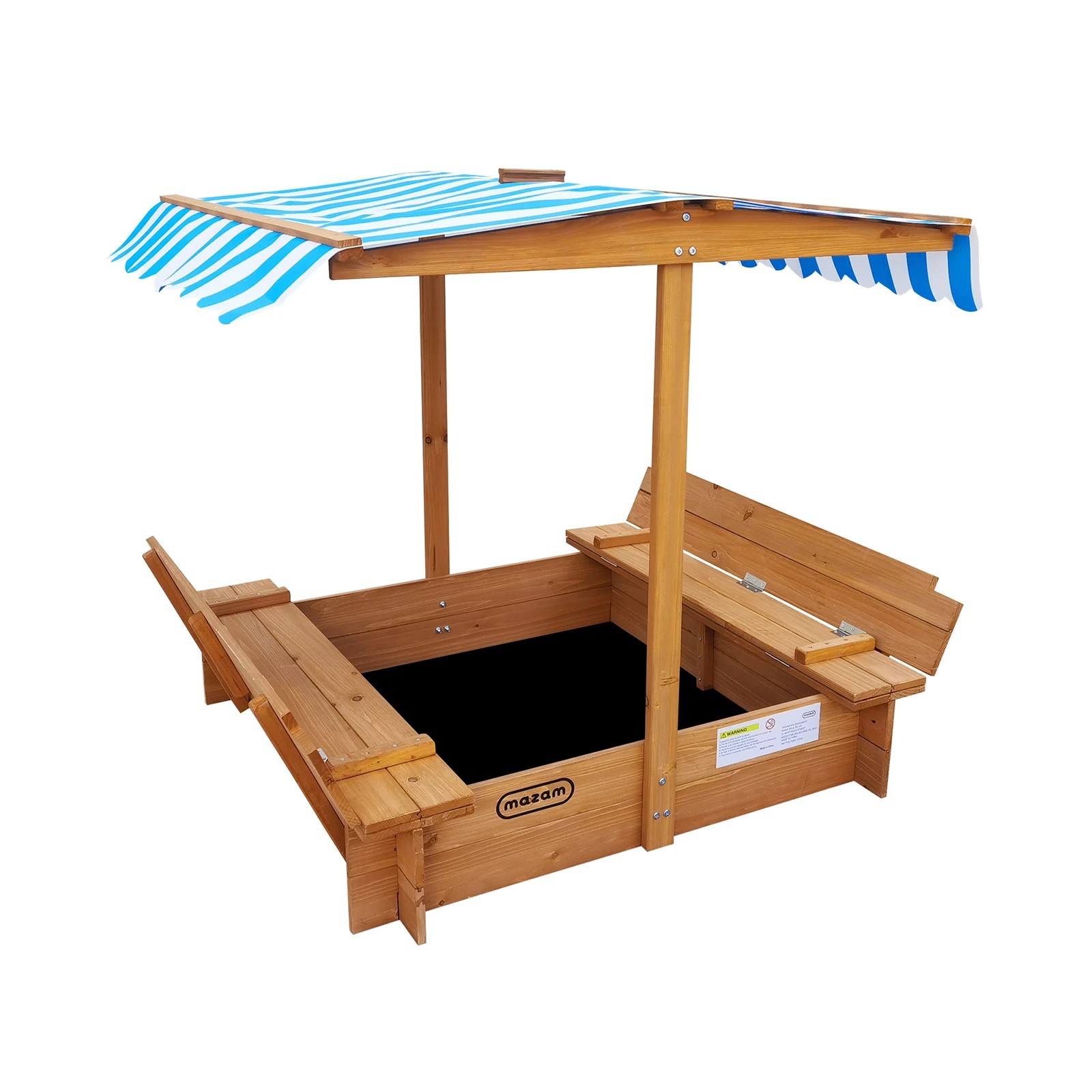 7 Mazam Kids Sandpit Outdoor Toys Wooden Sandbox Beach Play Box Children Canopy
 - multi, 7 of 10