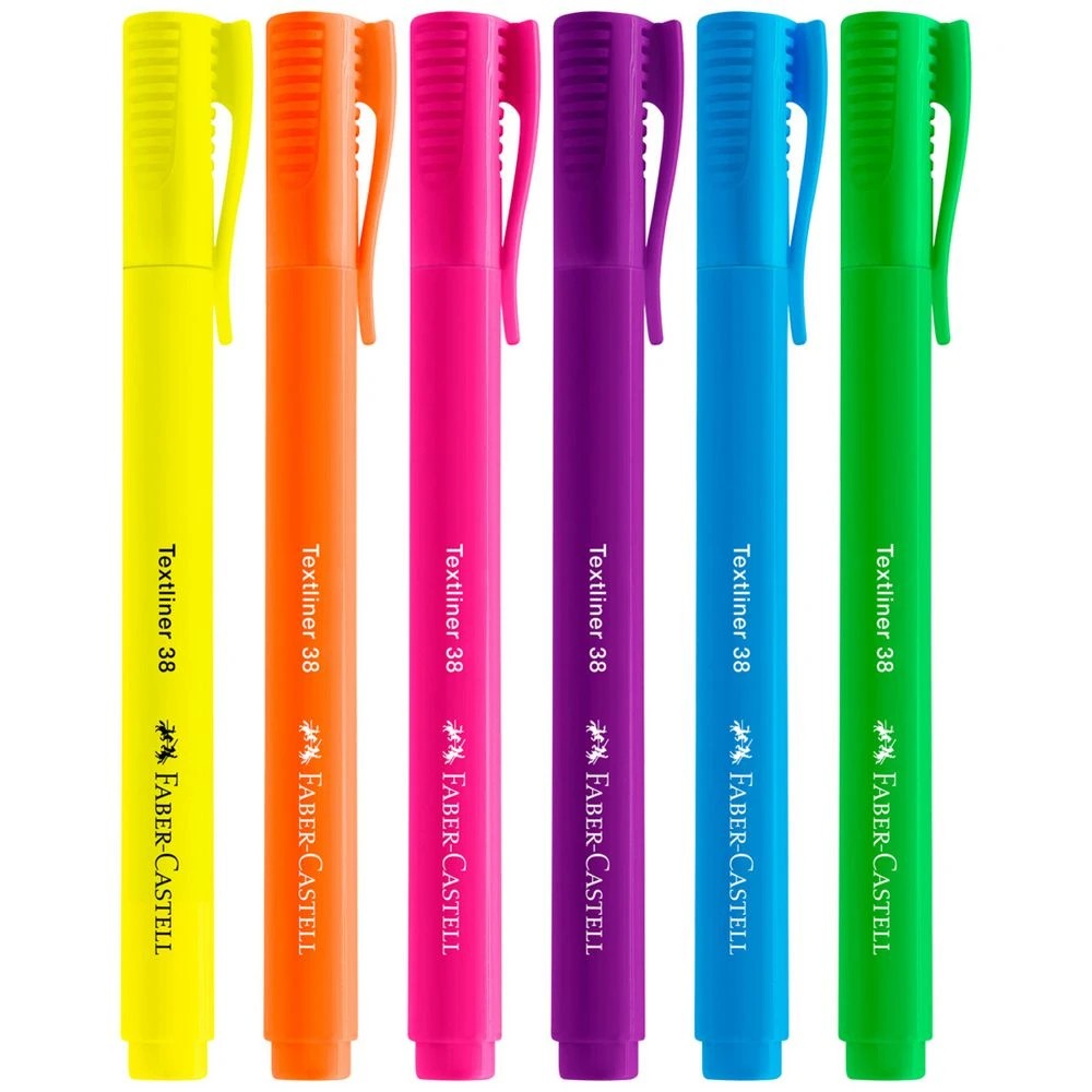 5 Faber-Castell Textliner 38 Highlighters Fluro Assorted 6 Pack, 5 of 7