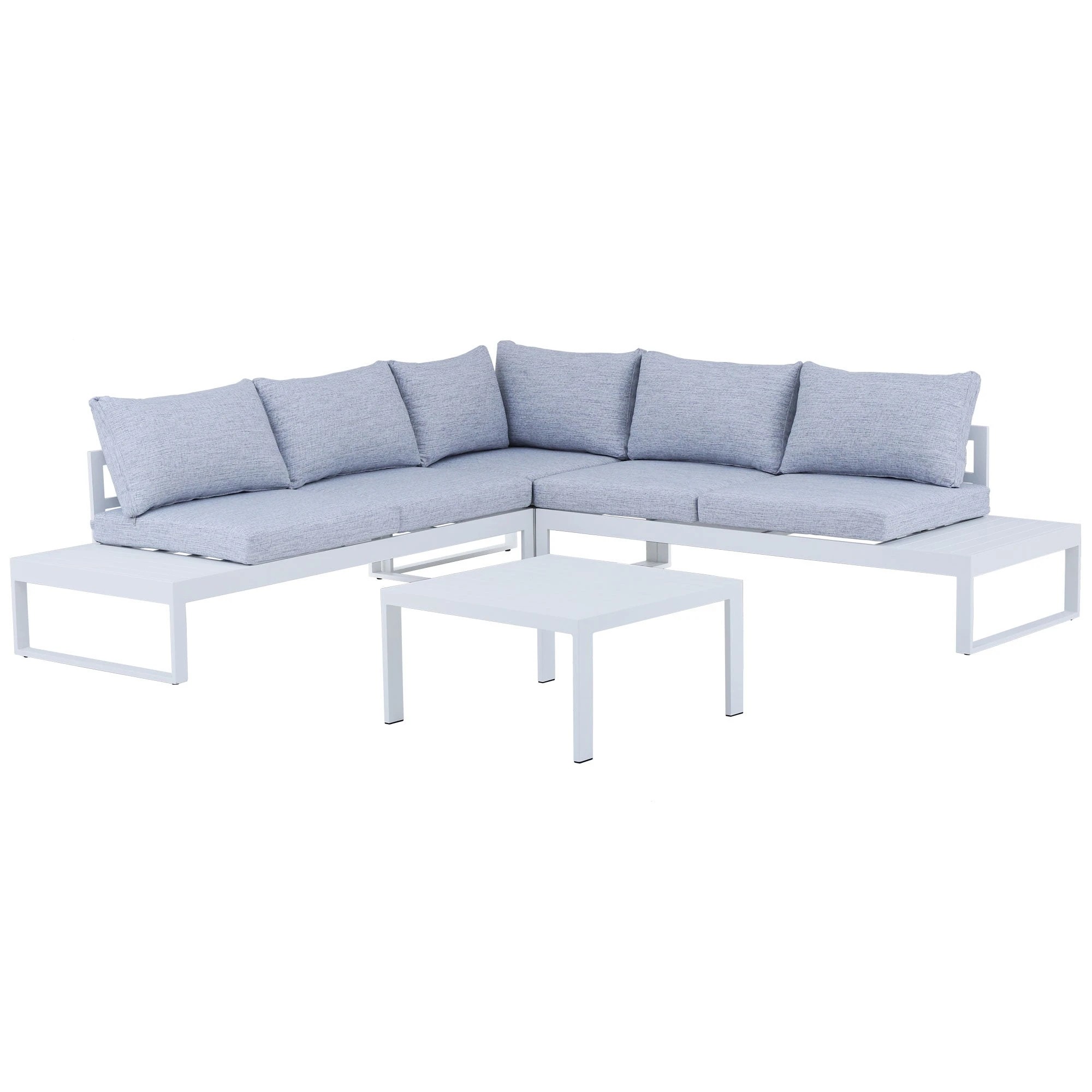 2 Moda Living Hampton Aluminium Outdoor Lounge Sofa Set - White, 2 of 9
