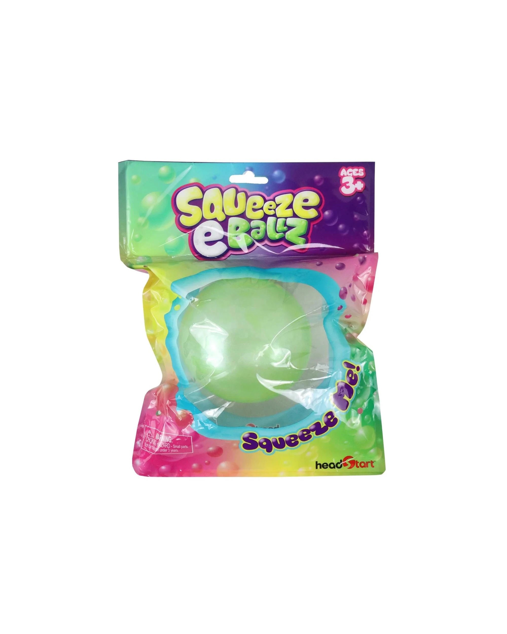 1 Squeeze-E-Ballz Slime Filled Ball - Green, 1 of 3