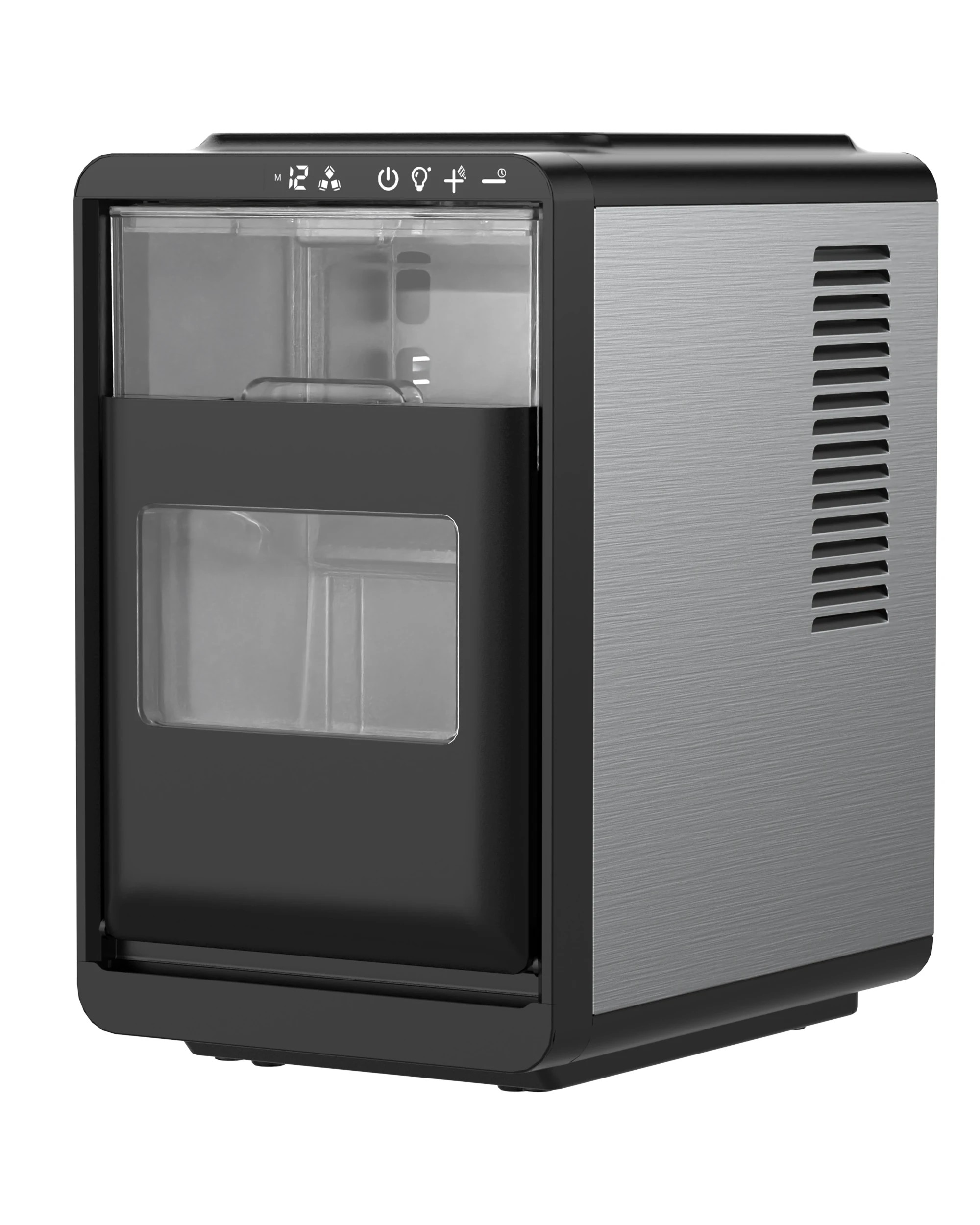 5 Advwin Crescent Ice Maker, 12kg/day Countertop Ice Machine With Adjustable Ice Thickness, 15-min Cycle Ice Maker, 5 of 7