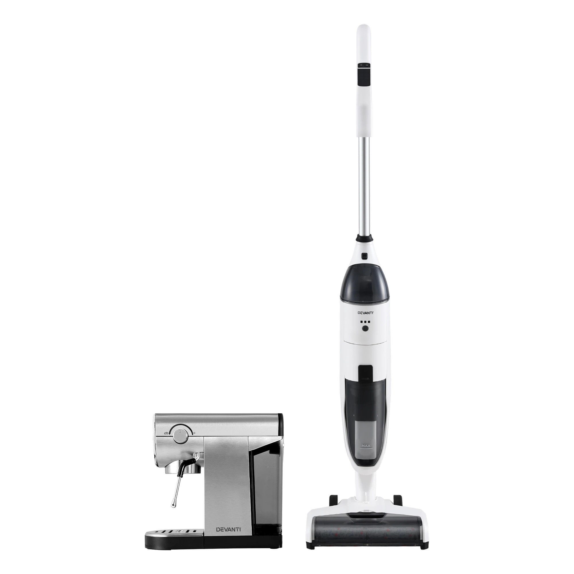2 Devanti Cordless Wet Dry Vacuum Mop plus Coffee Maker Machine Espresso - Multi, 2 of 8