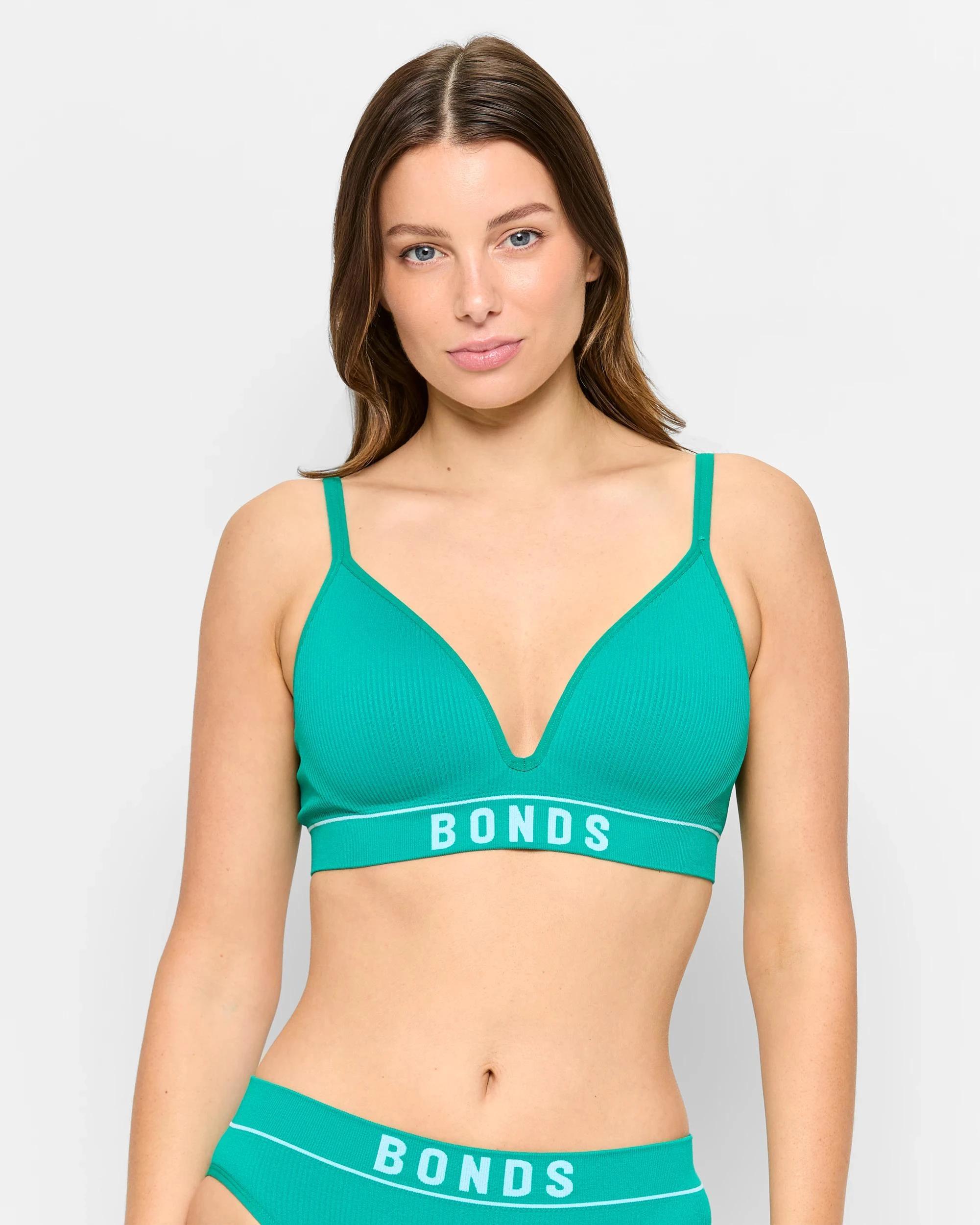 1 Womens Retro Rib T-Shirt Crop Bra - Bonds LUSH FOREST, 1 of 4