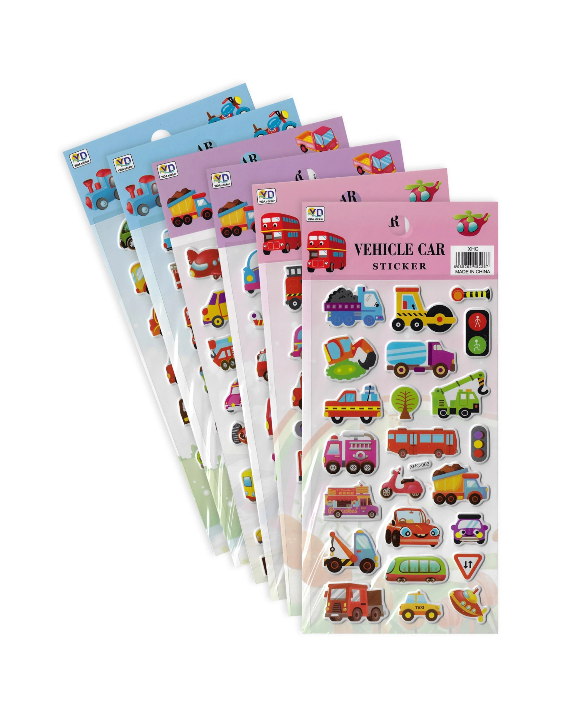 1 Party Maker Transport Stickers 6 Sheets, 1 of 3