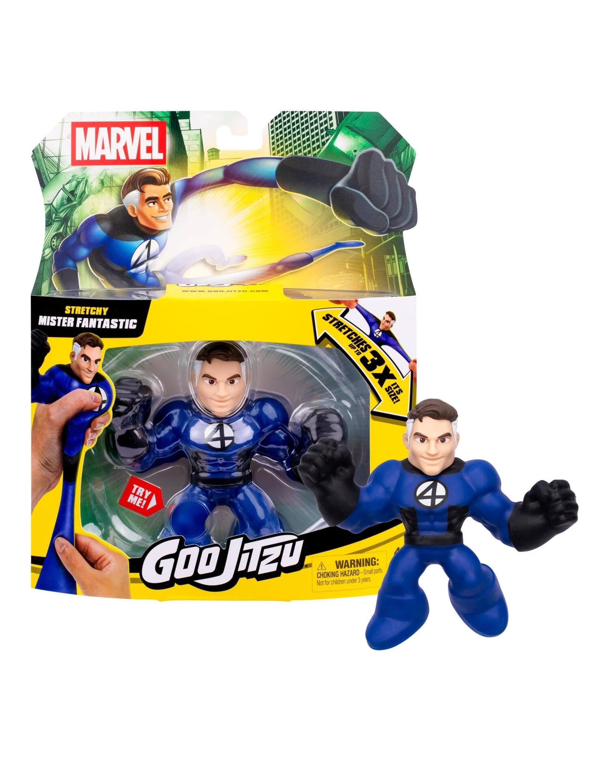 1 Heroes of Goo-Jit-Zu Marvel Series 12 Hero Pack Mister Fantastic, 1 of 7