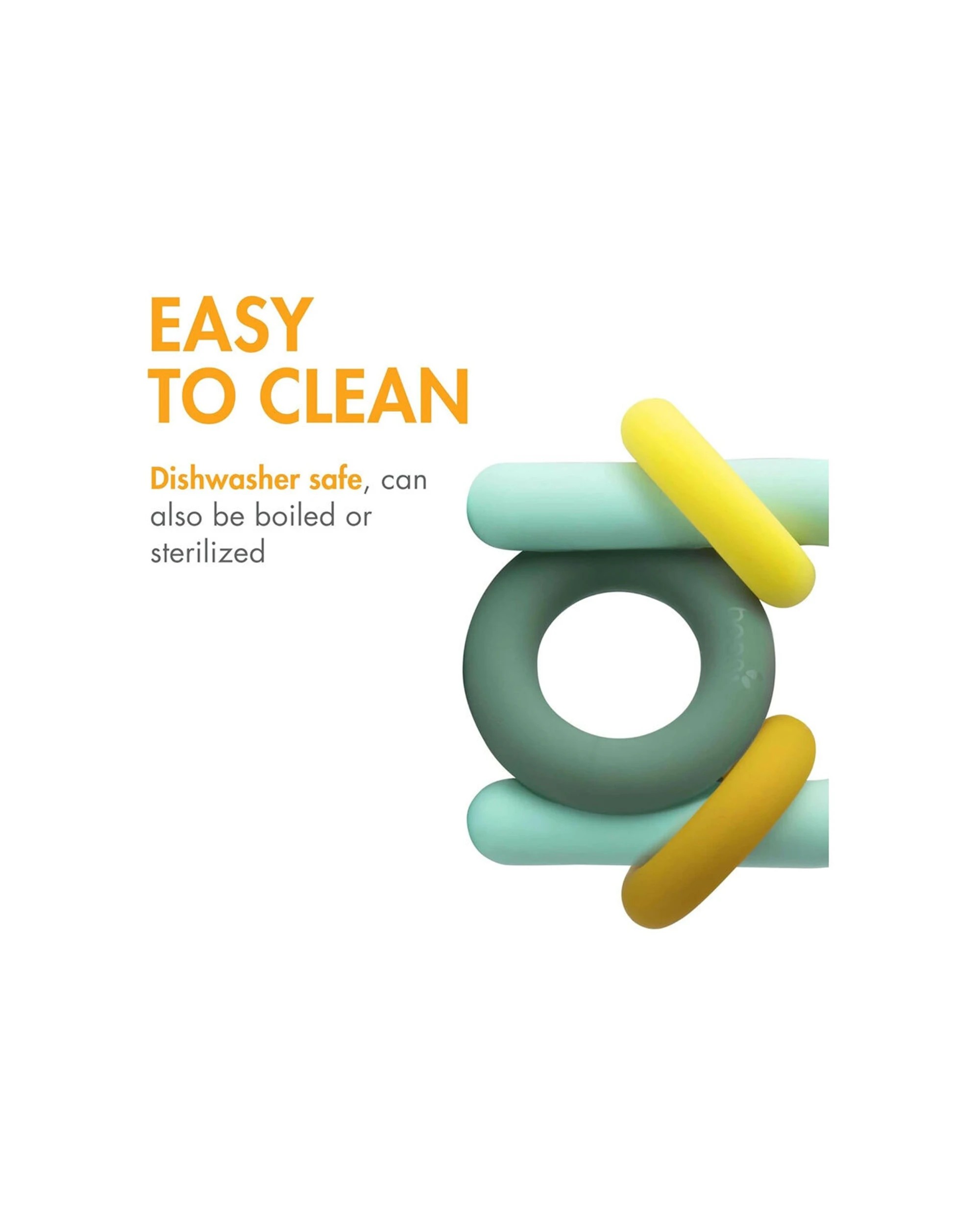 3 Boon 2PK HOOP Food-Grade Silicone Toddler Baby Sleeping Teether - Multi, 3 of 6