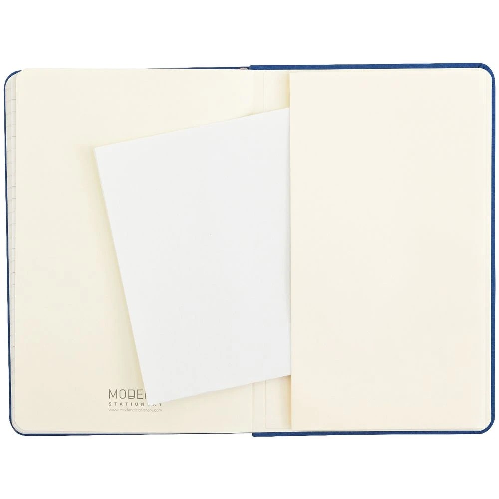 5 Modena A5 Linen Ruled Notebook Navy, 5 of 5