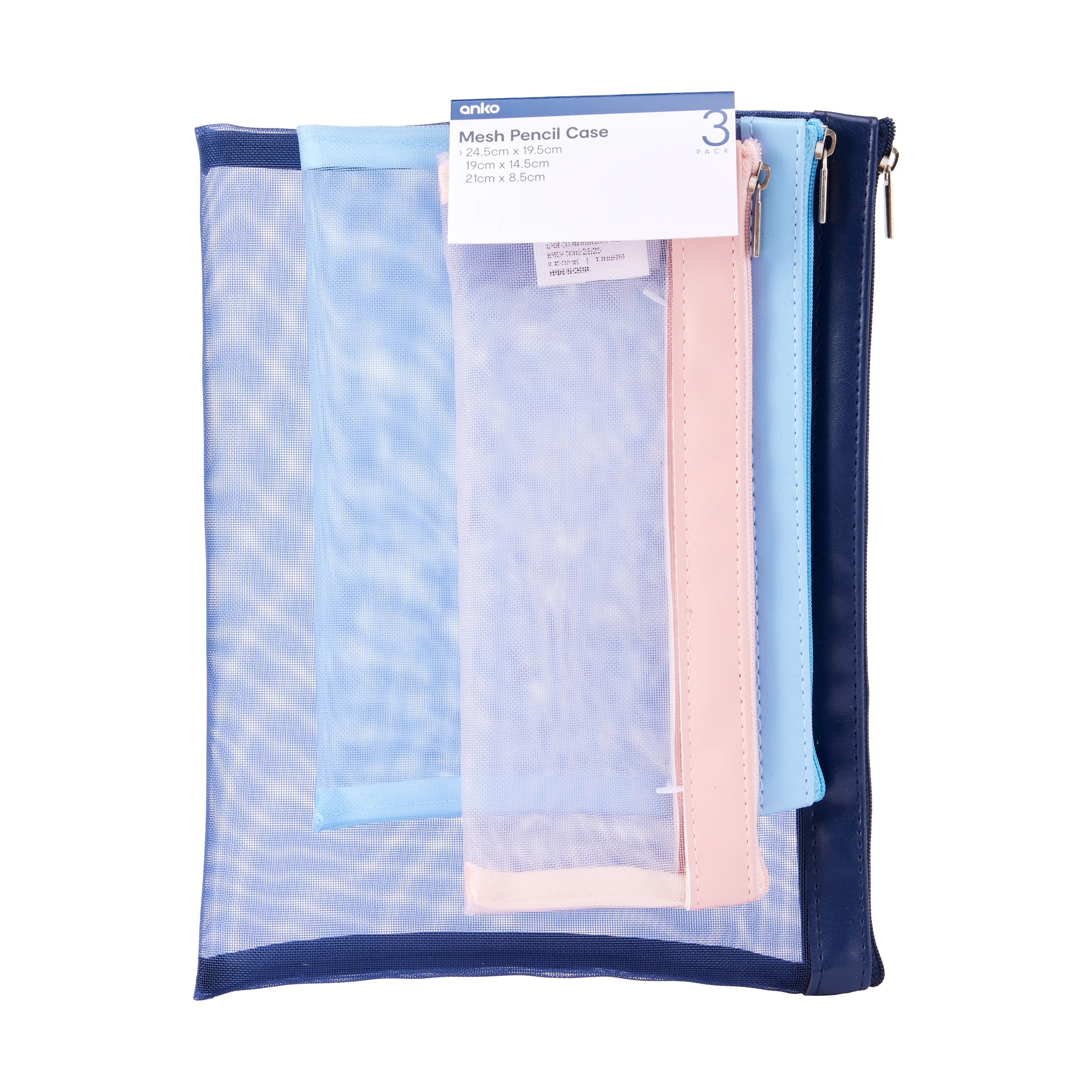 6 3 Pack Mesh Pencil Case, 6 of 6