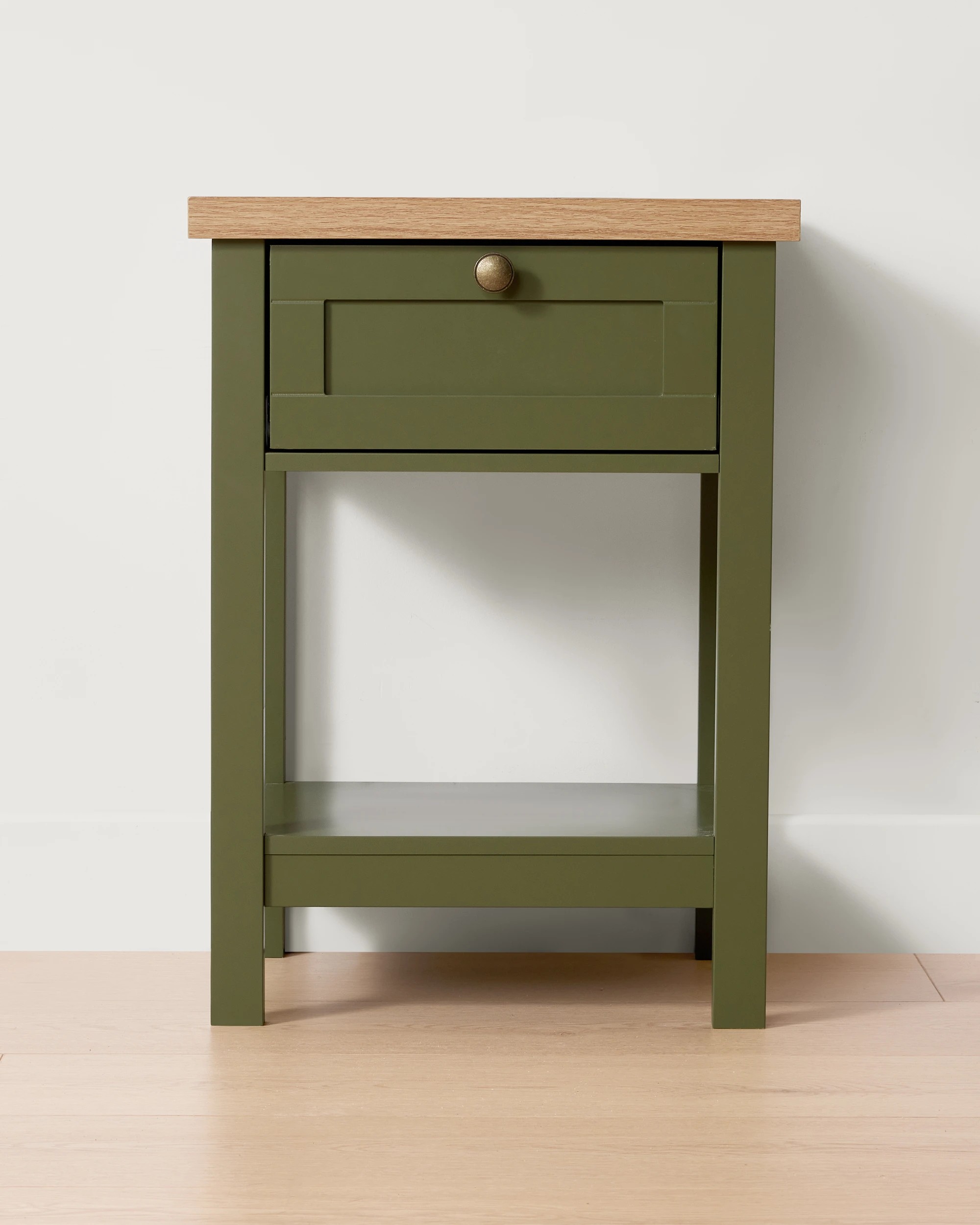 4 Oliver Bedside Table - Olive Green, 4 of 9