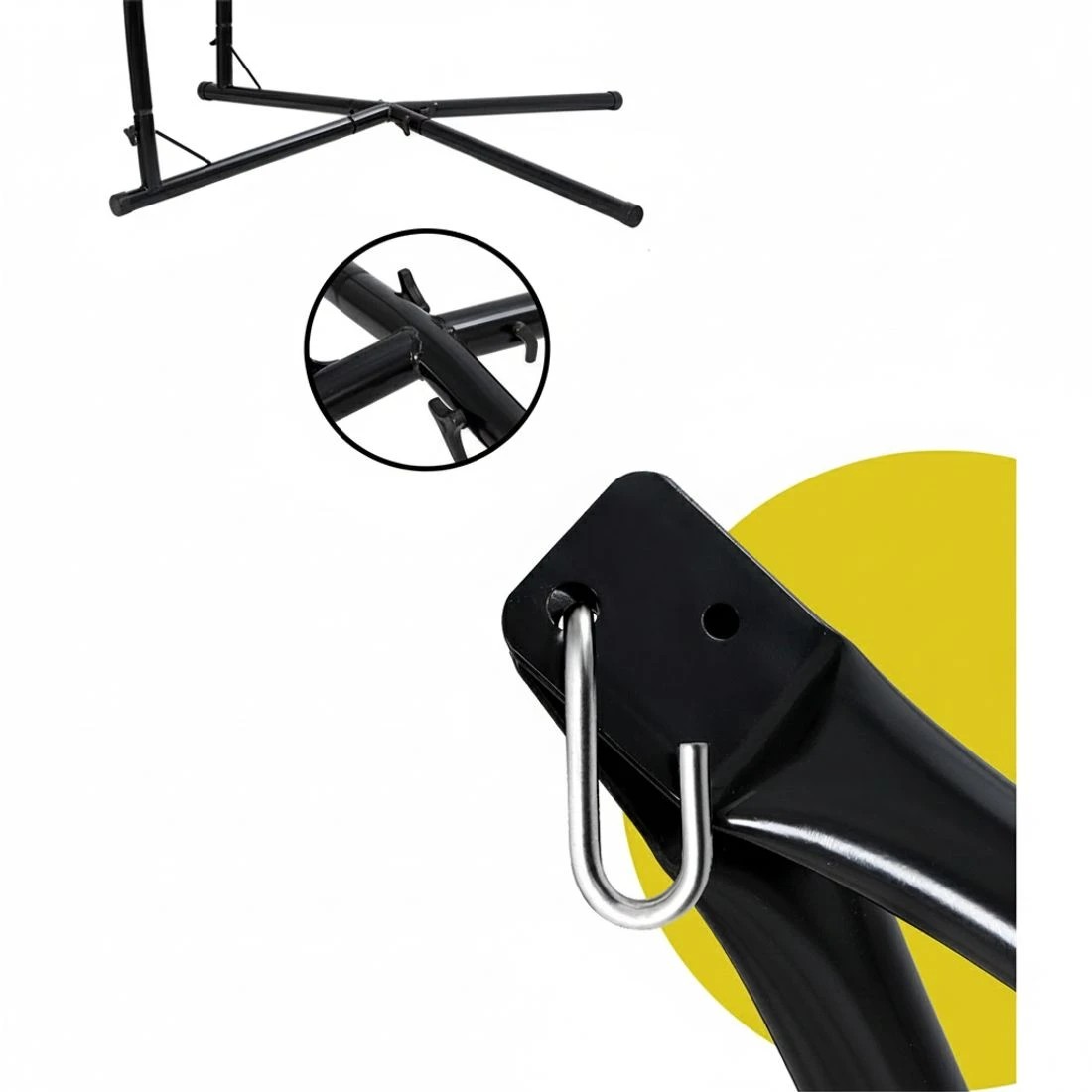 4 Gardeon Hammock Chair Outdoor Camping Hanging with Steel Stand - Multi, 4 of 6