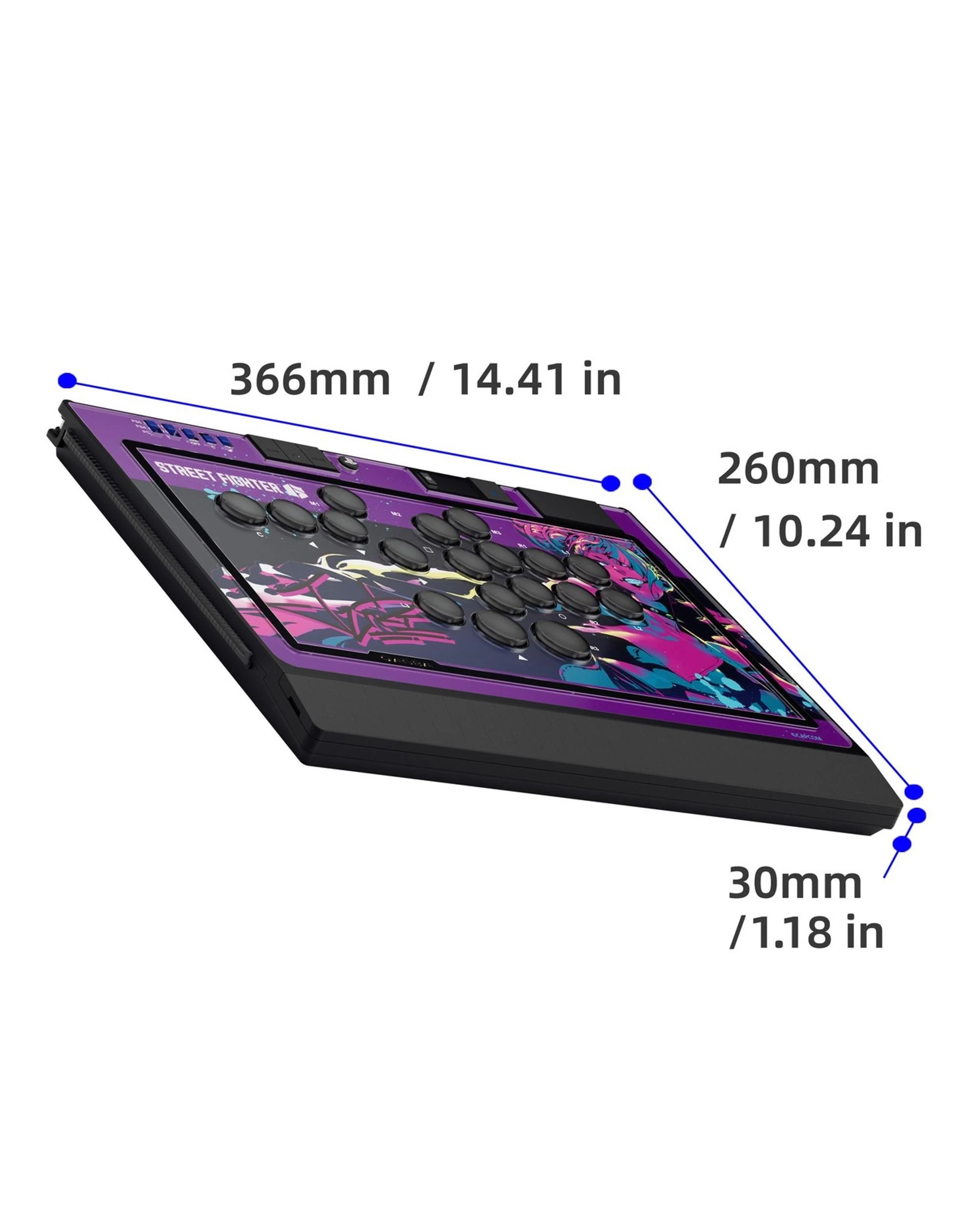 3 QANBA SAPPHIRE S1 Leverless Arcade Controller for PS5, PS4 and PC - Juri, Street Fighter Edition, 3 of 7