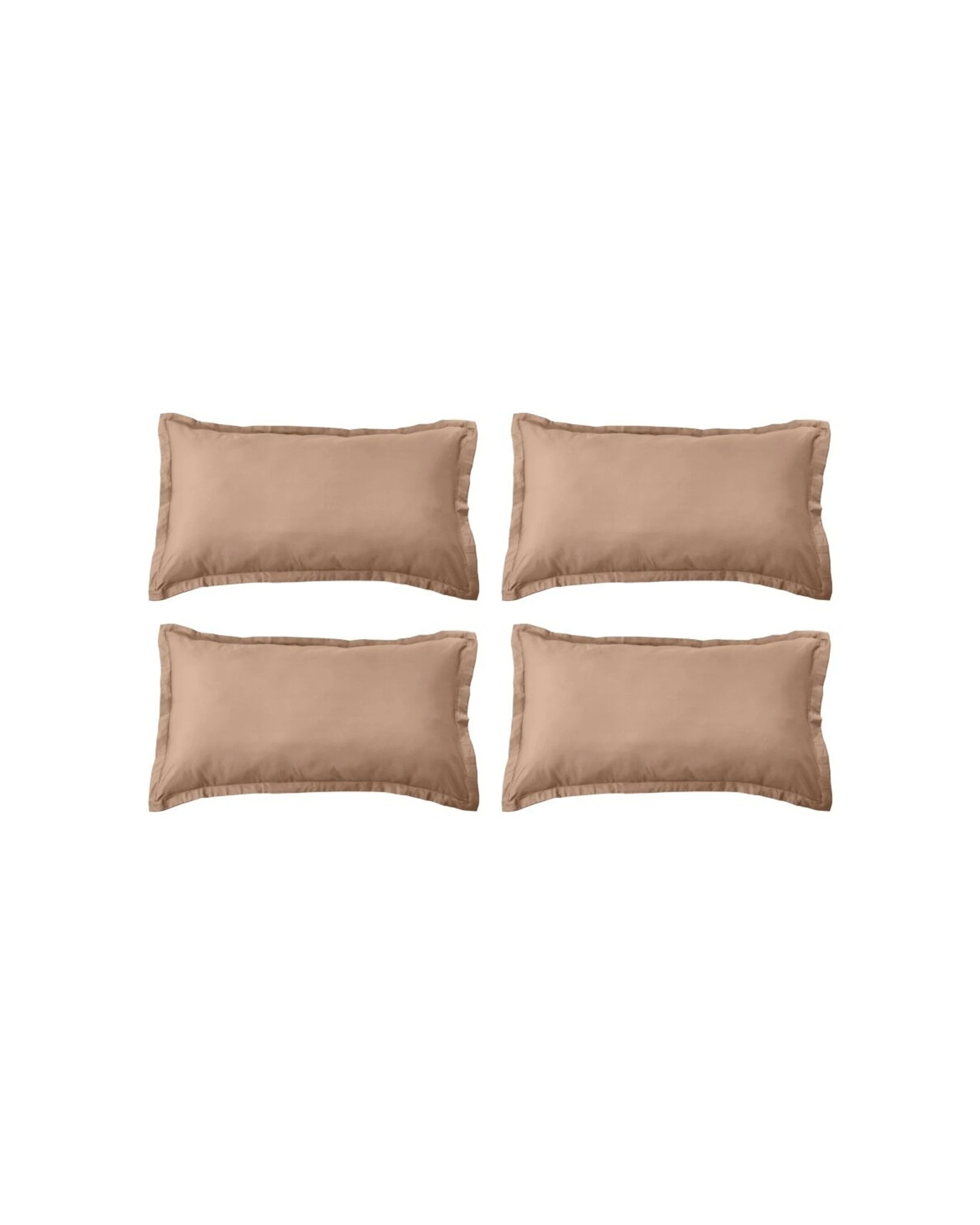 1 Grosvenor House Egyptian Cotton Tailored Pillowcase Clay 4PK 500TC - Brown, 1 of 4