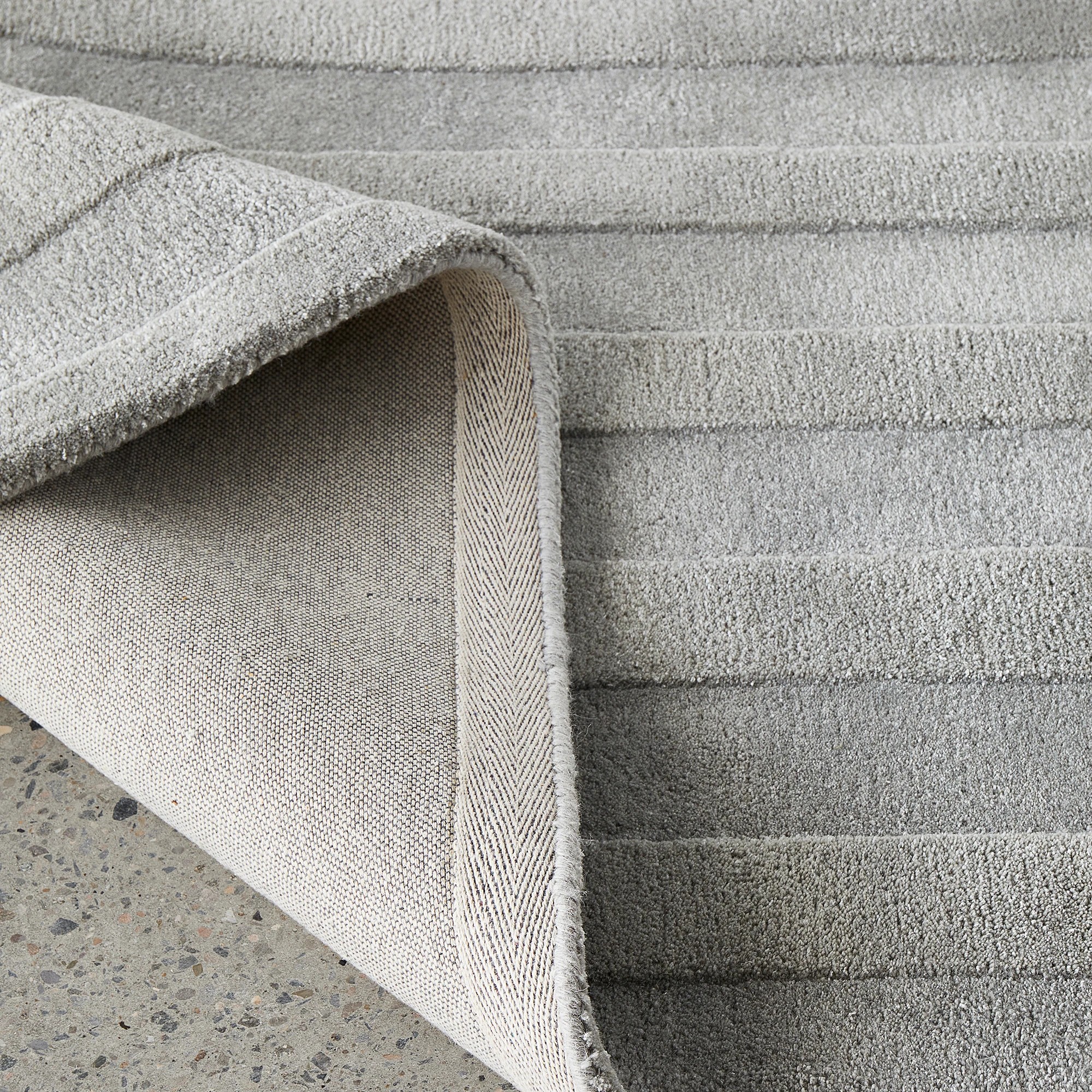 4 Common Ground Rugs Lumina Trail 225x155cm - Medium Wool & Cotton Rug - Silver, 4 of 5