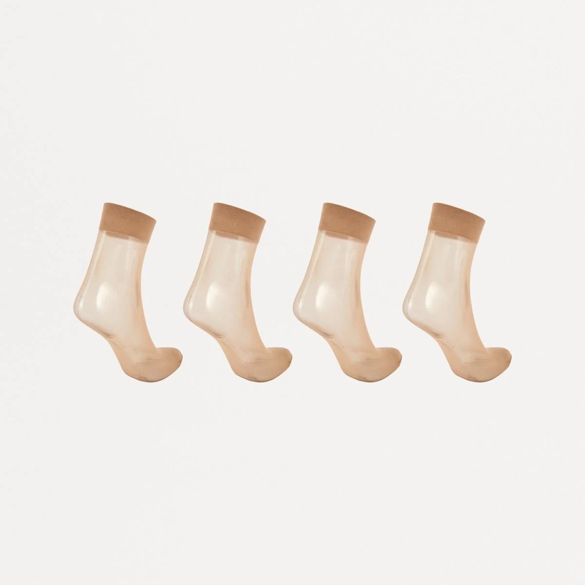 2 4 Pack Ankle High Pantyhose NATURAL HOISERY, 2 of 3