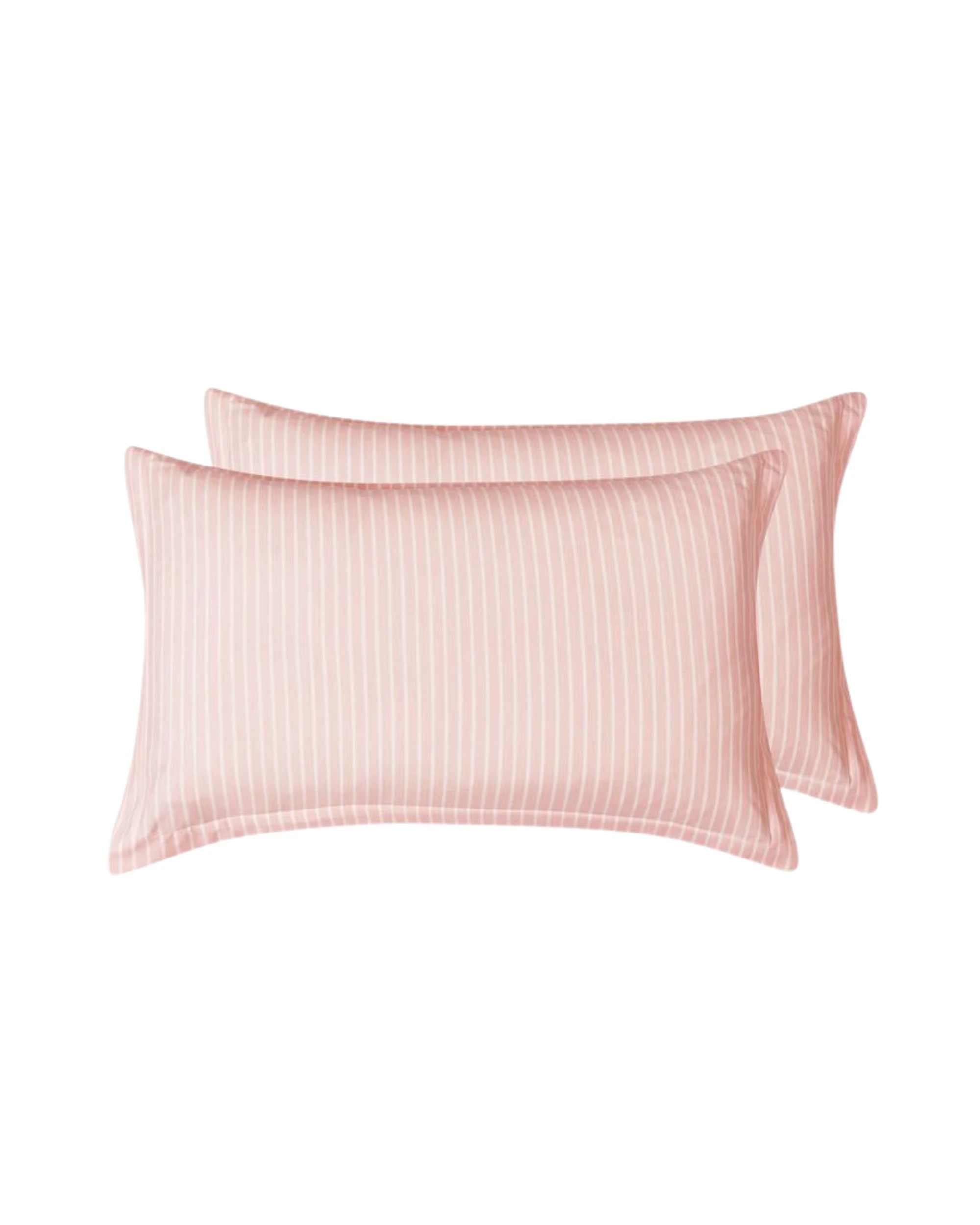 4 CleverPolly Yarn-Dyed Microfibre Quilt Cover Set Soft - Soft Pink Stripe - Super King Bed, 4 of 4