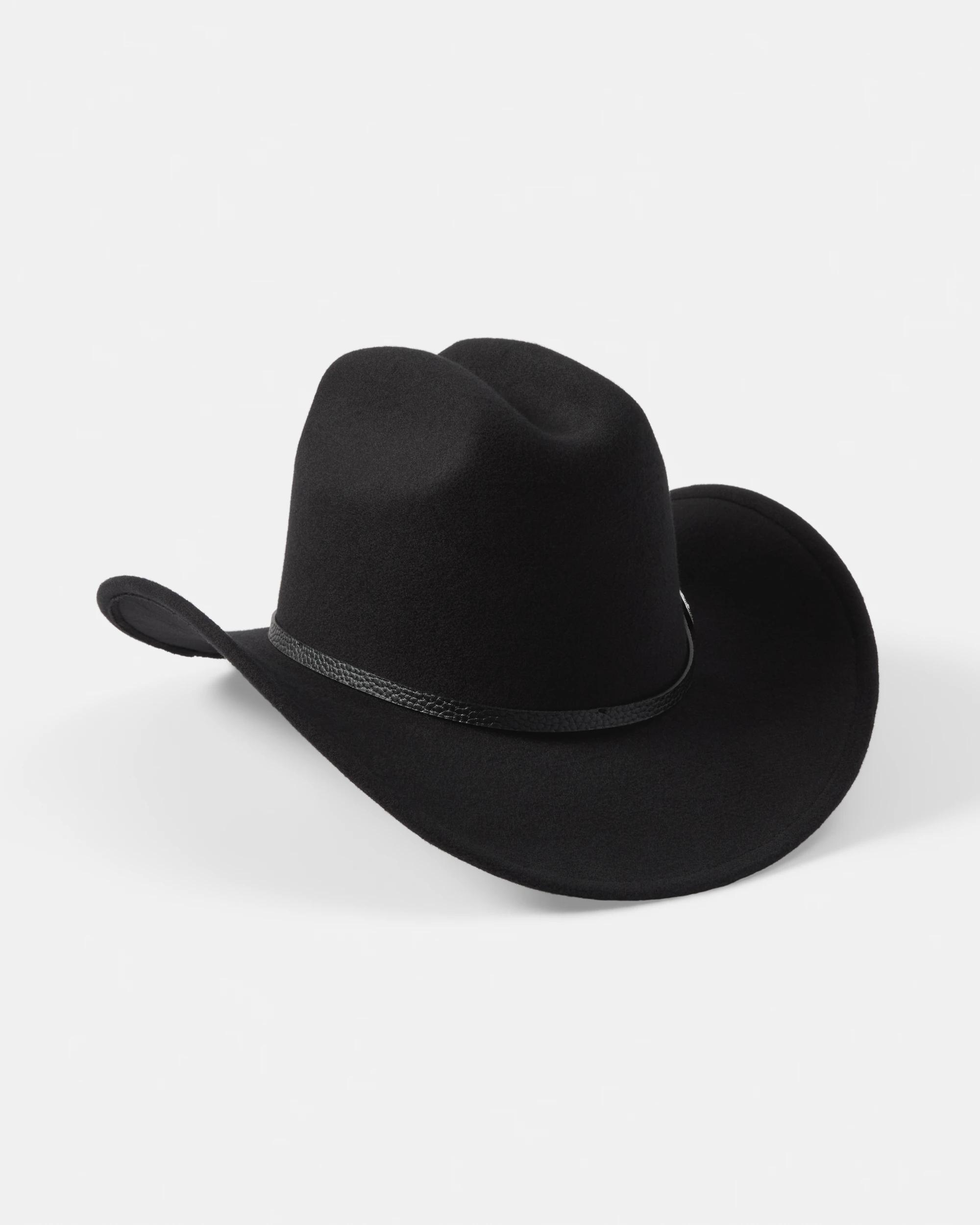 1 Western Trim Cowboy Hat Black, 1 of 3