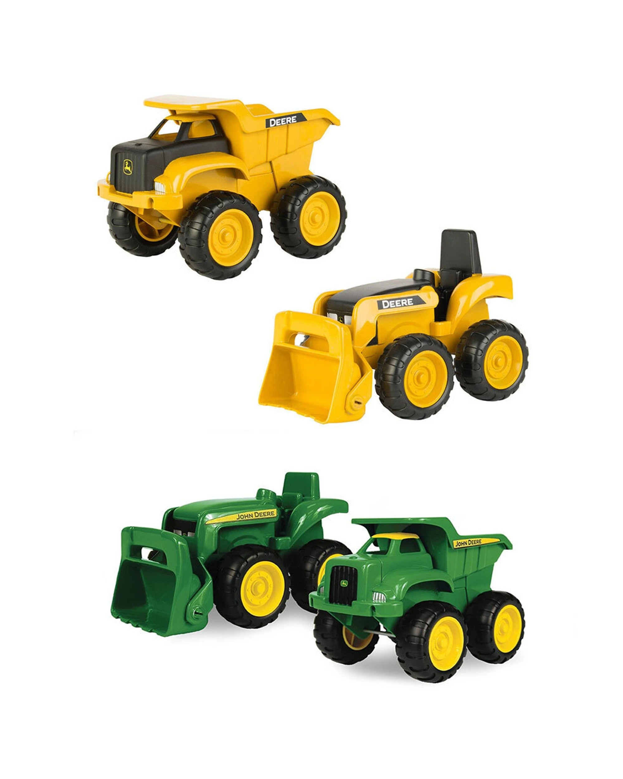 1 John Deere 4pc Construction Dump Truck And Tractor Sandbox Kids Toy Play Set - Multi, 1 of 3