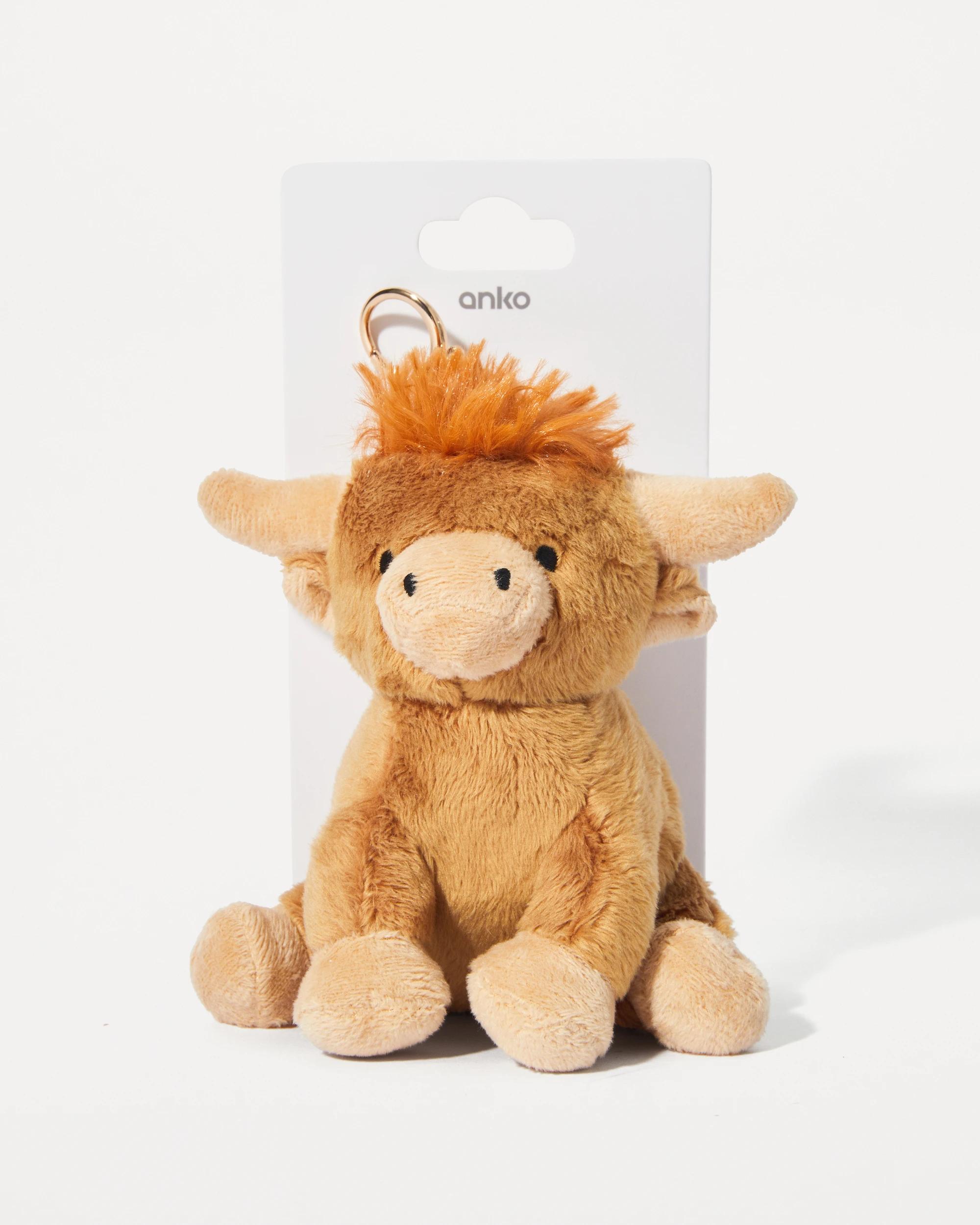 5 Highland Cow Charm Keyring - Brown and Gold Tone Brown, 5 of 5