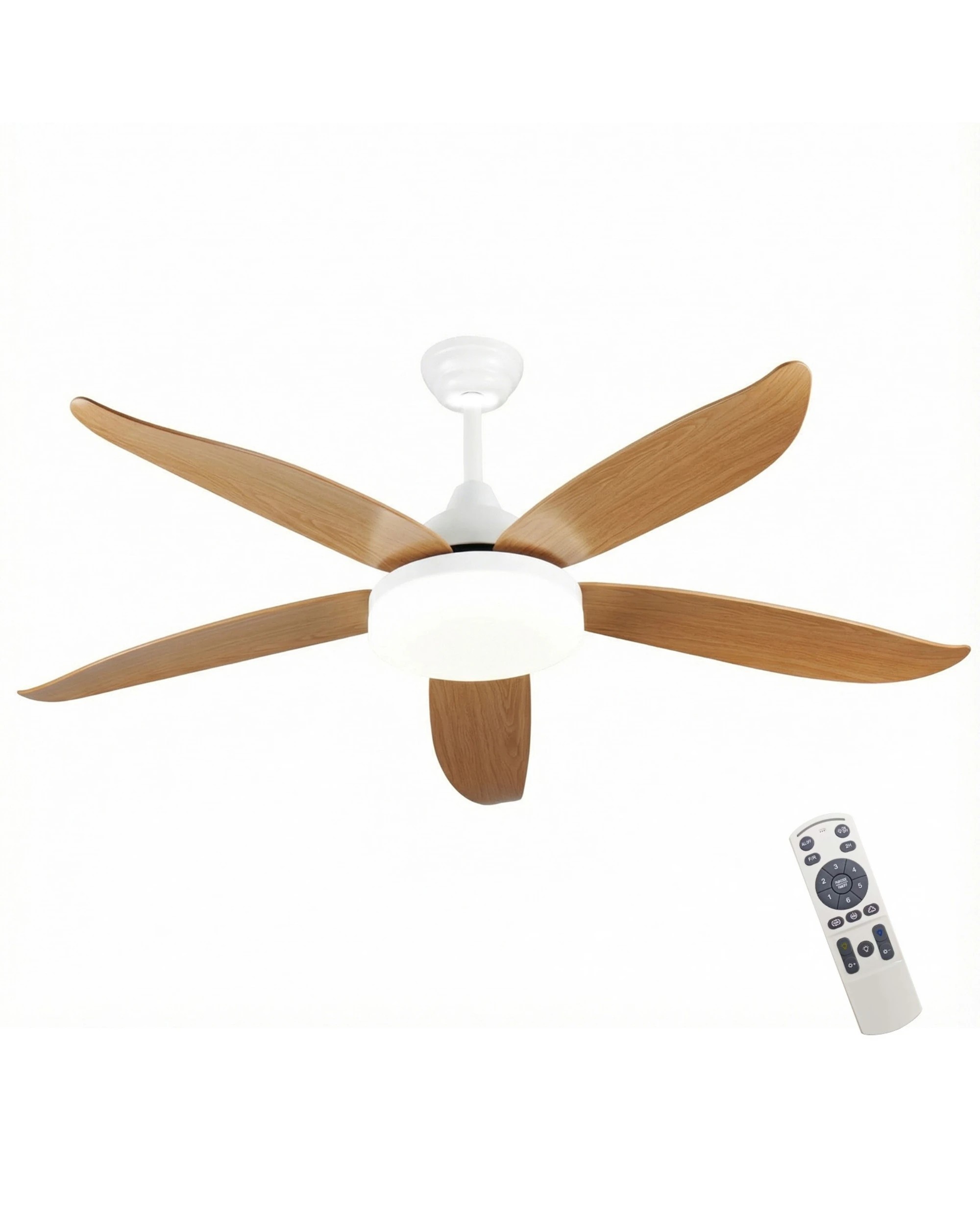 1 Advwin Ceiling Fans with RGB Color Lights 6 Speeds Remote APP Control - Brown, 1 of 7