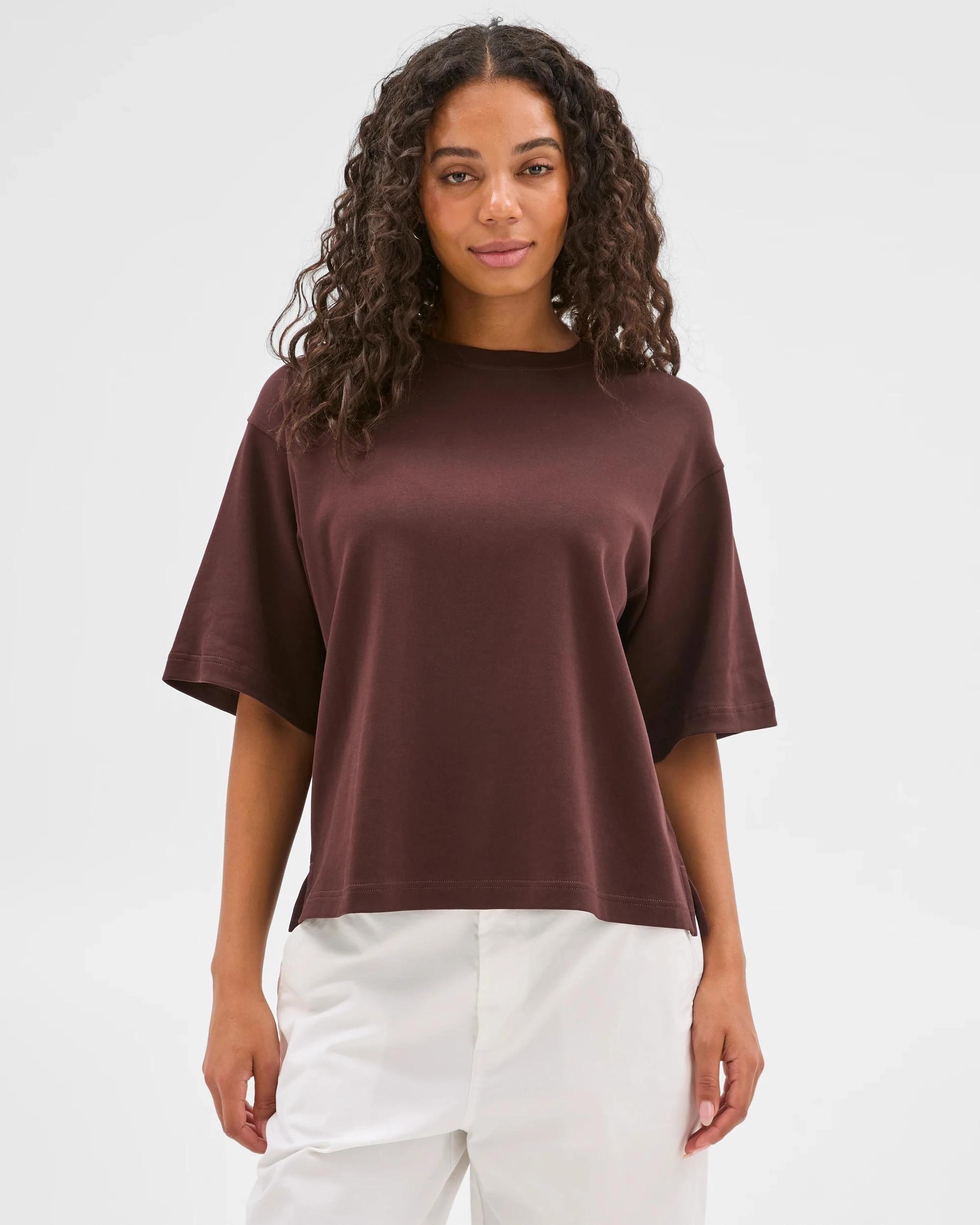 4 Target Australian Cotton Heavyweight Boxy T-Shirt ESPRESSO, 4 of 6