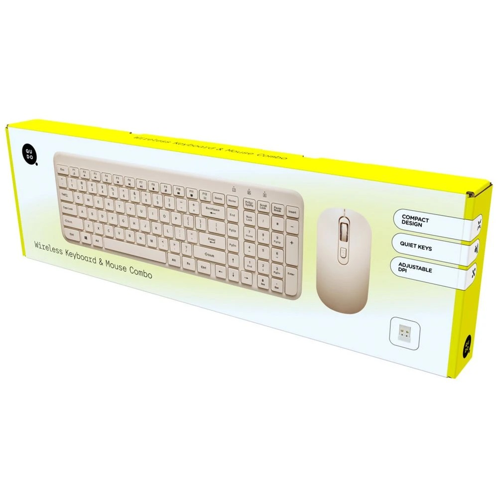 6 Qudo Wireless Keyboard and Mouse Combo Stone, 6 of 7